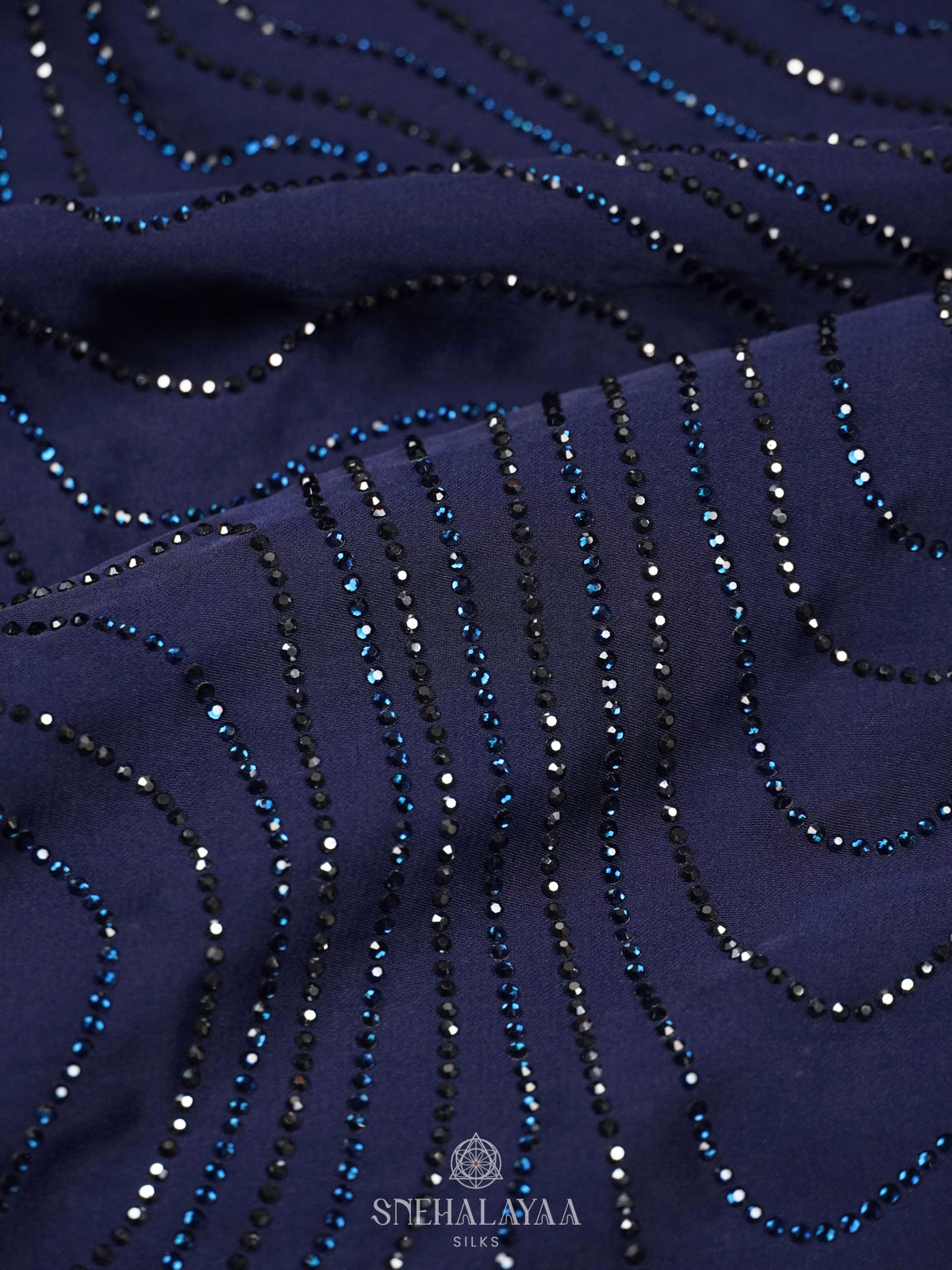 Navy Blue Designer Saree