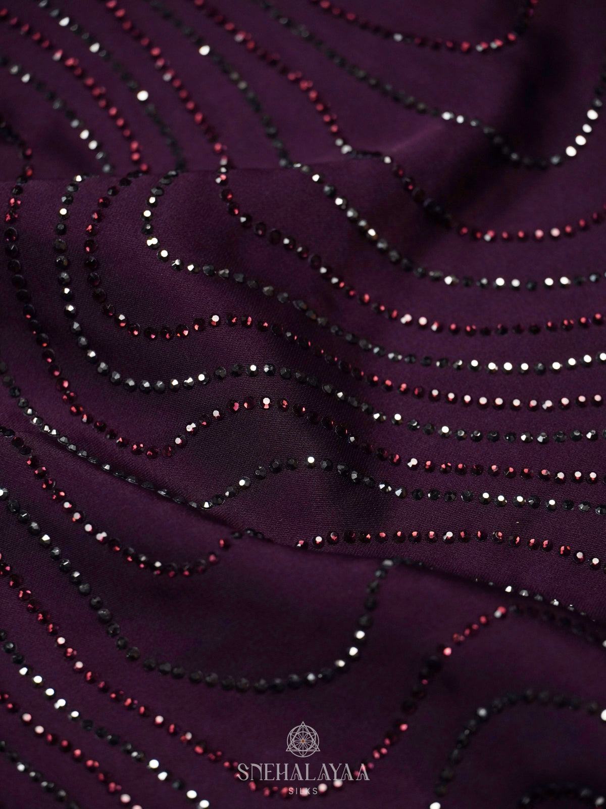 Wine Purple Designer Saree