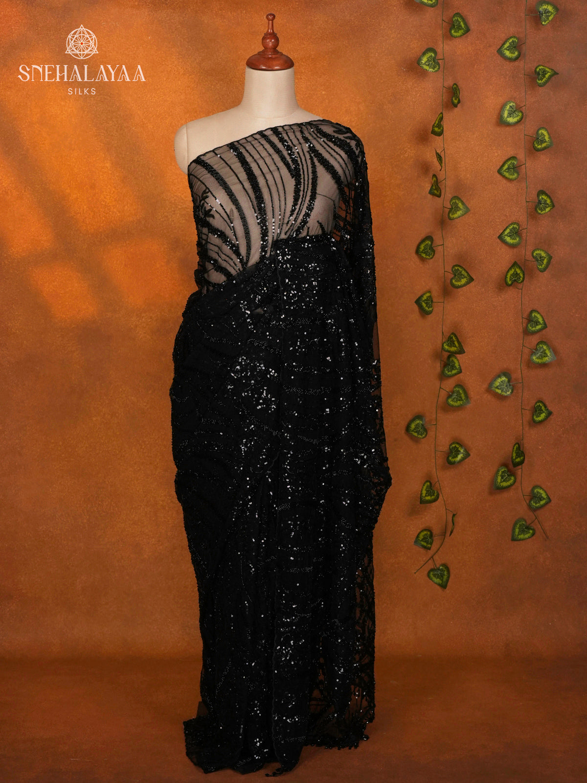 Black Designer Saree