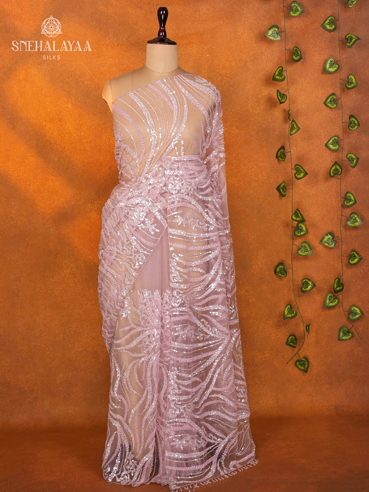 Pink Designer Saree
