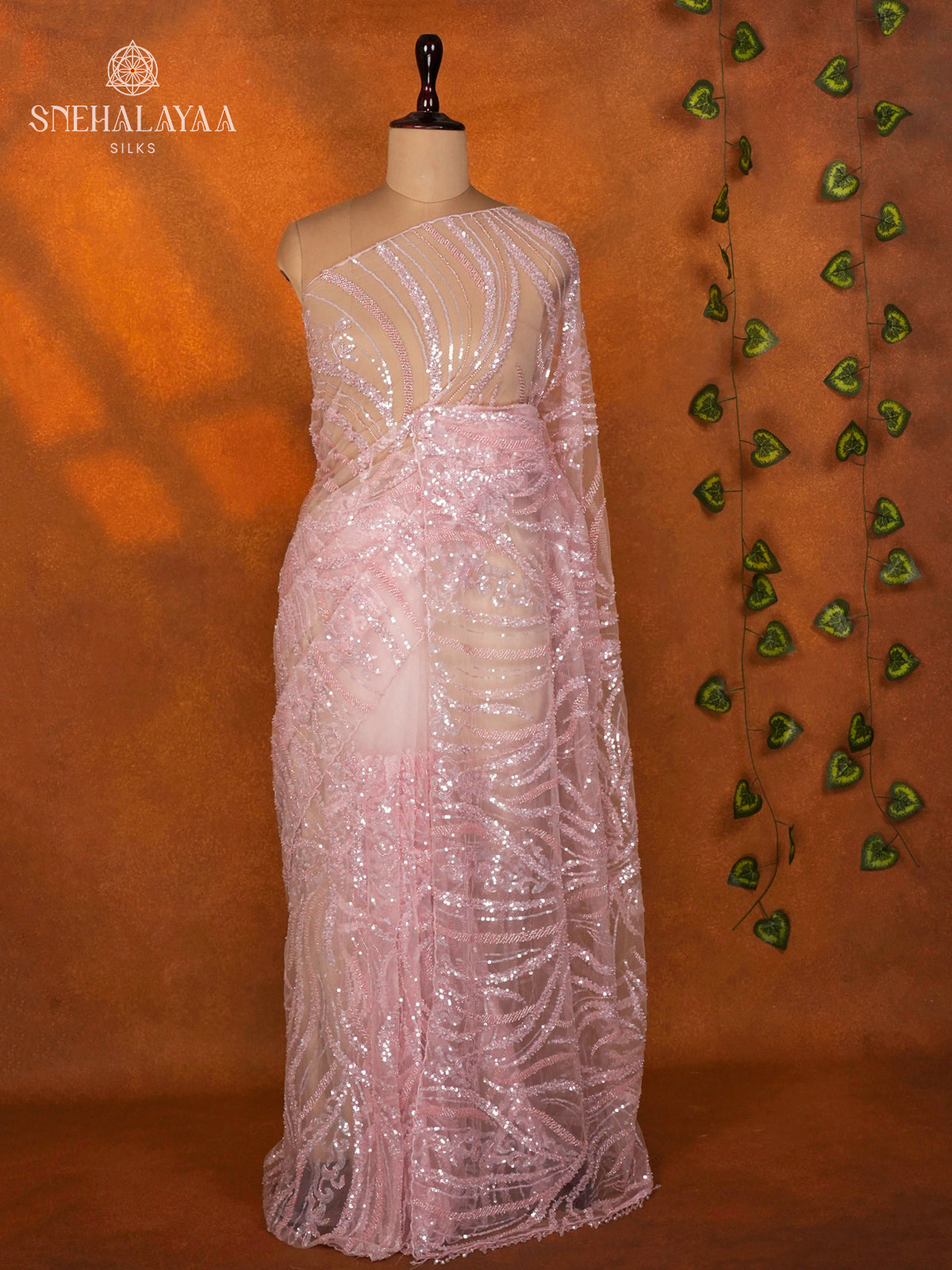 Pink Designer Saree