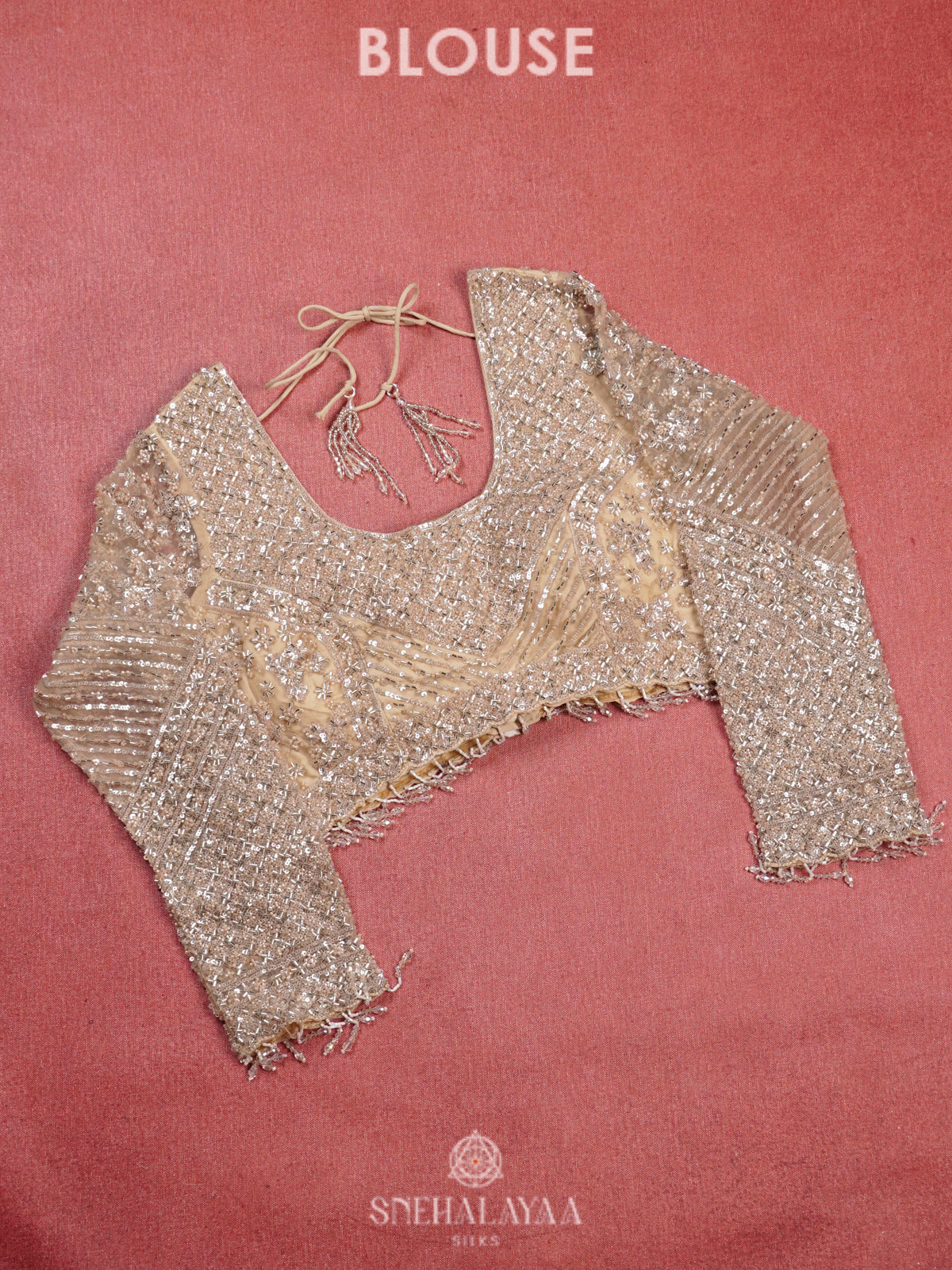 Beige Gold Designer Saree