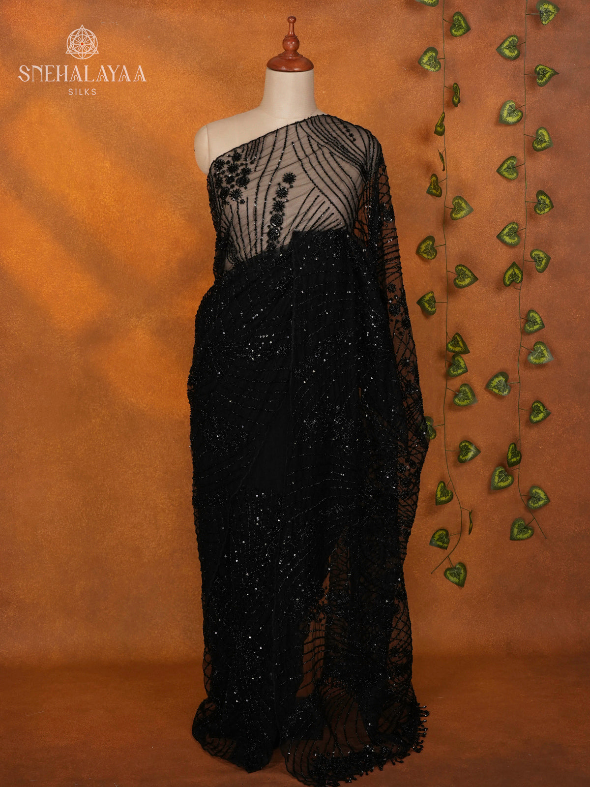 Black Designer Saree