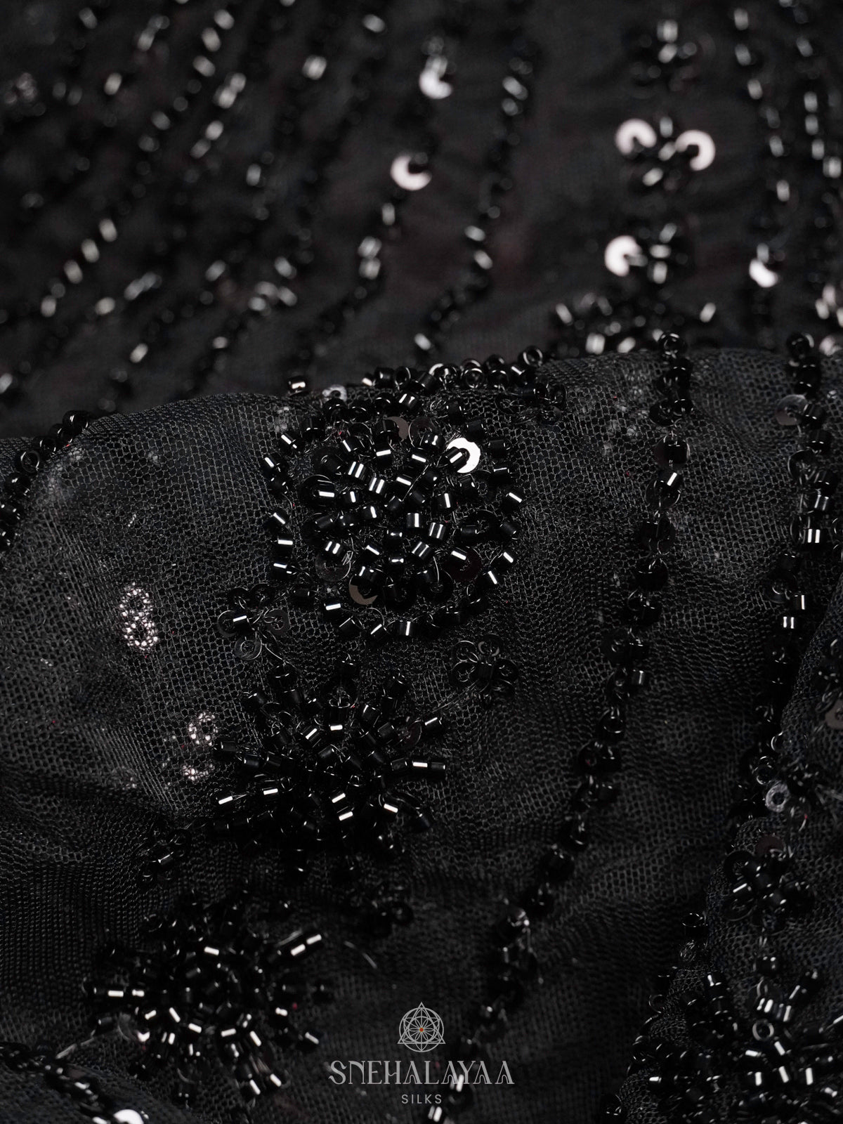 Black Designer Saree