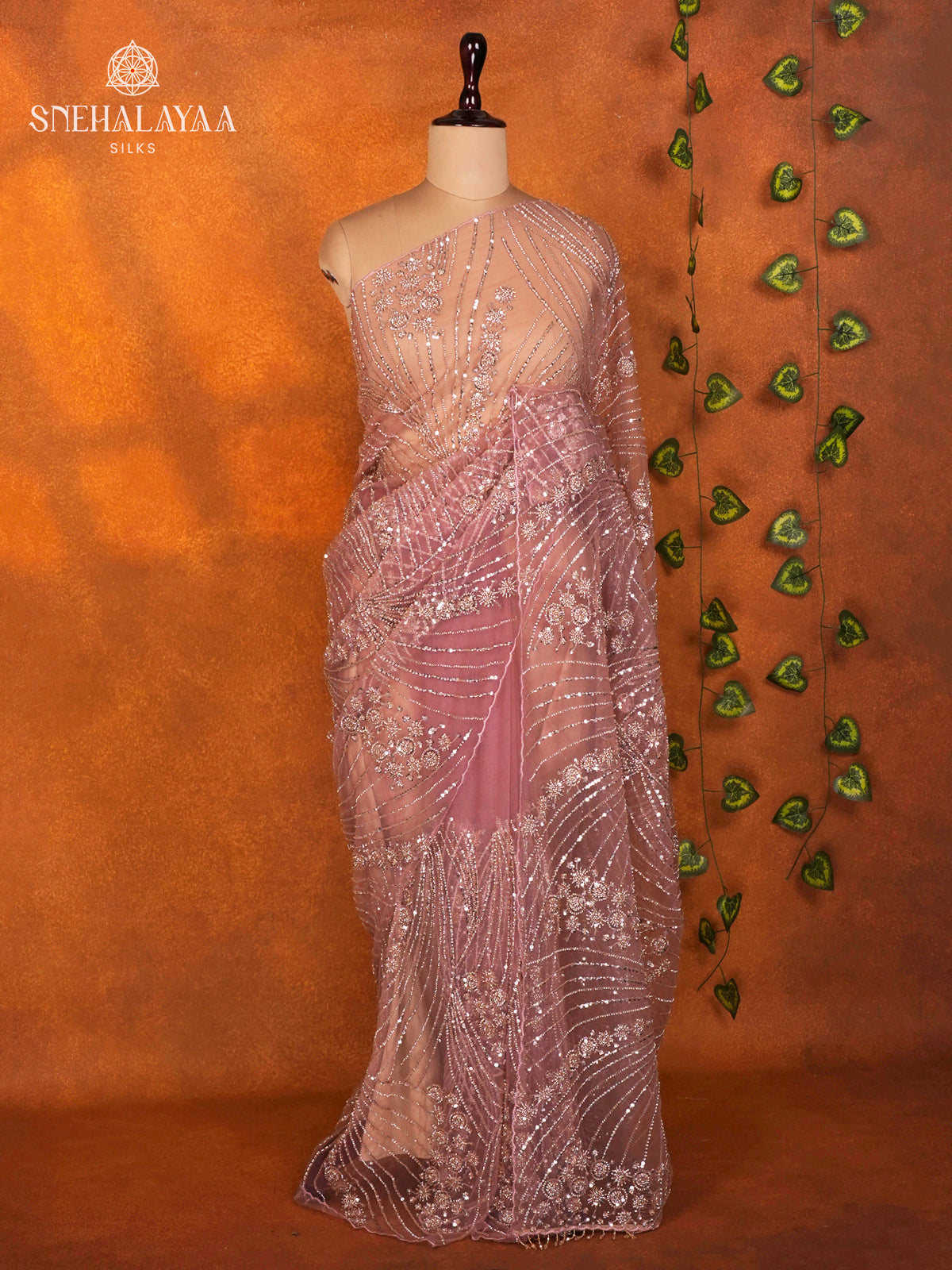 Pink Designer Saree