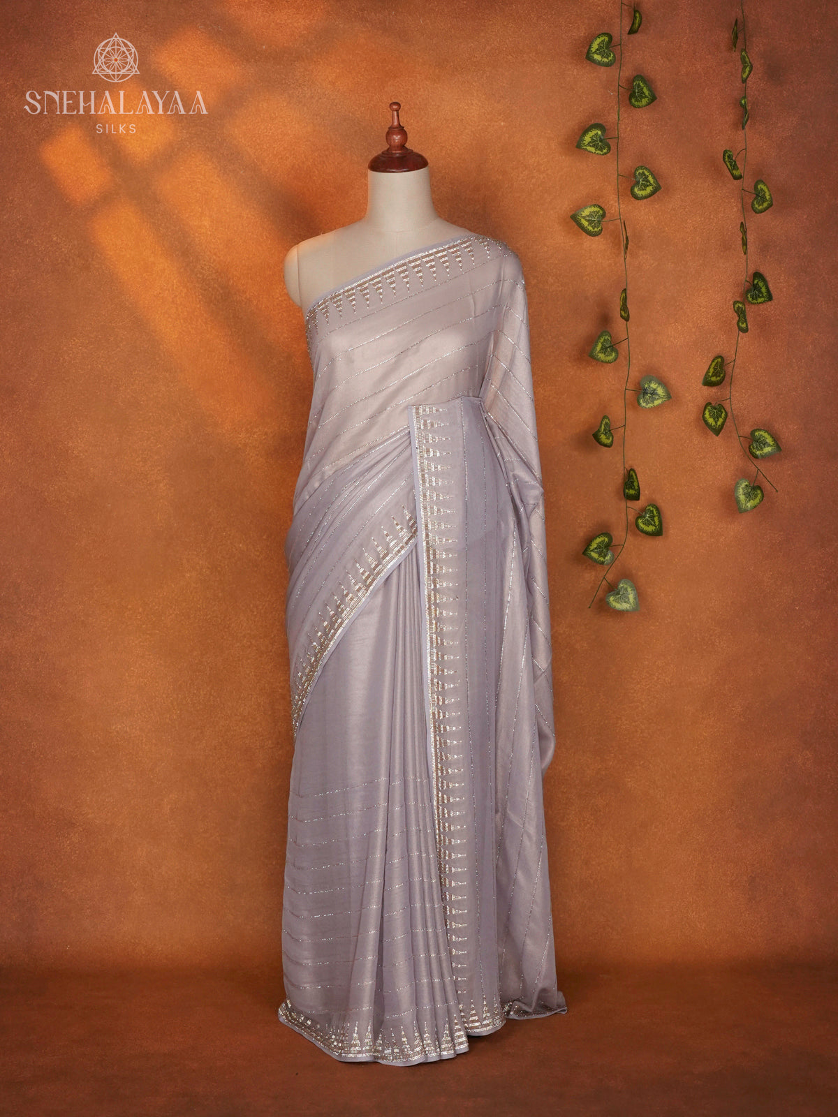 Lilac Designer Saree