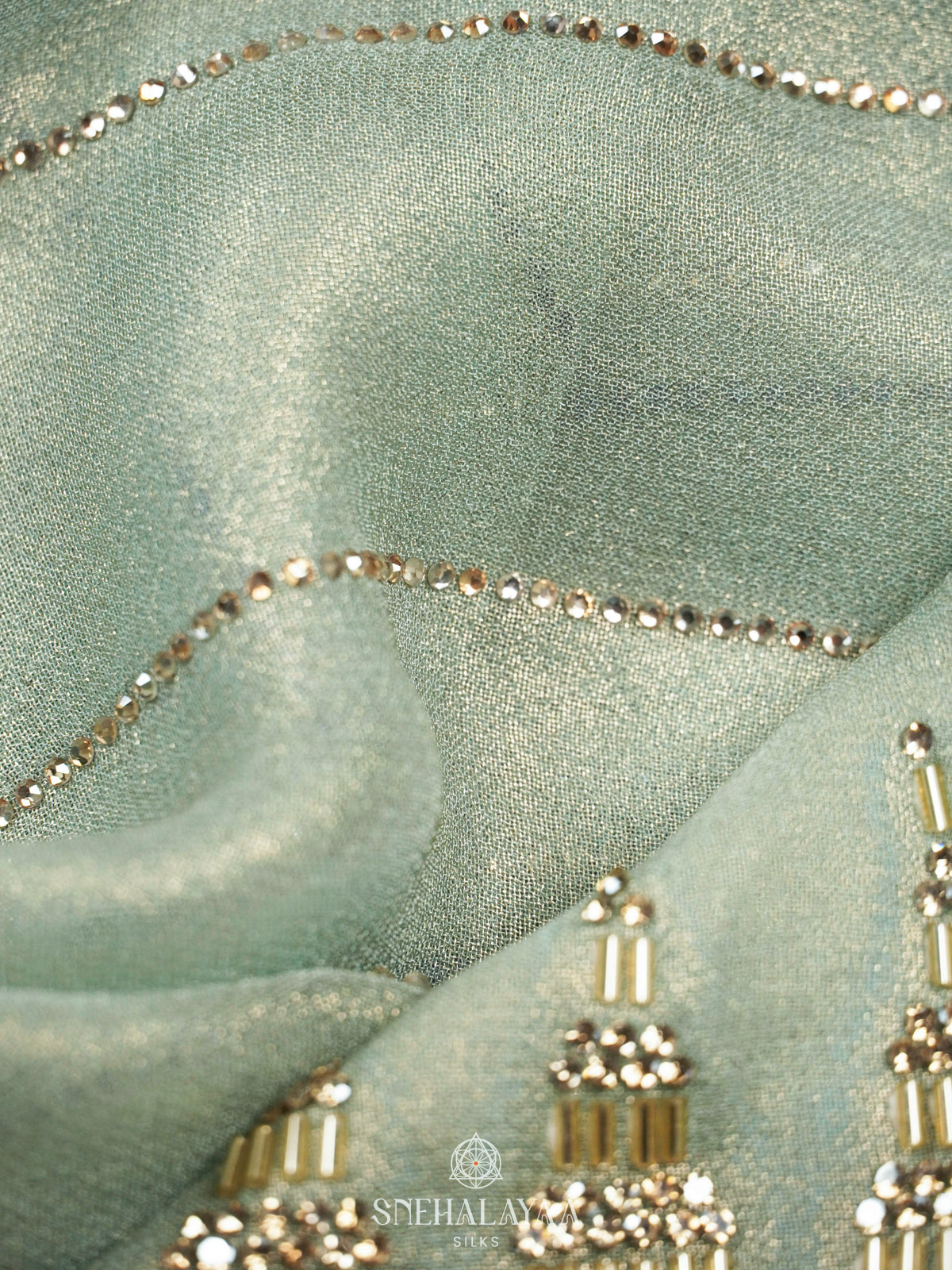 Pale Green Designer Saree