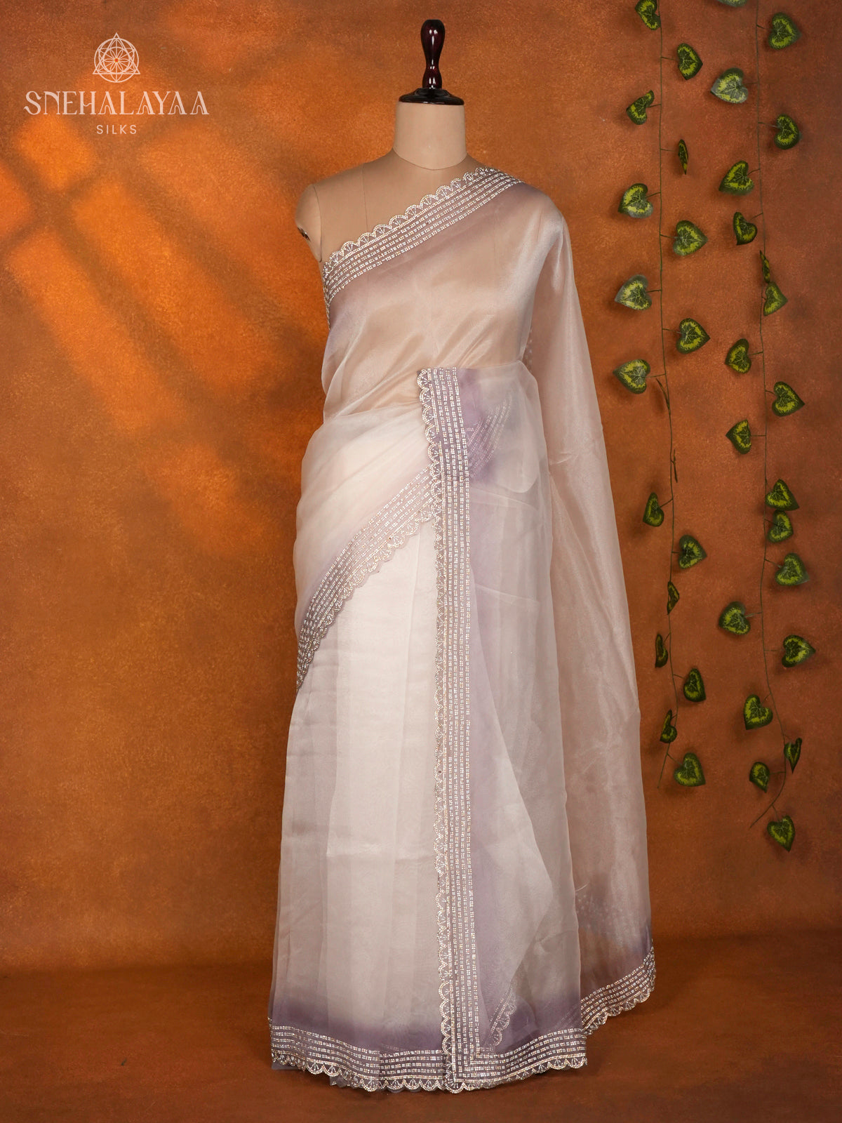 Off White Designer Saree