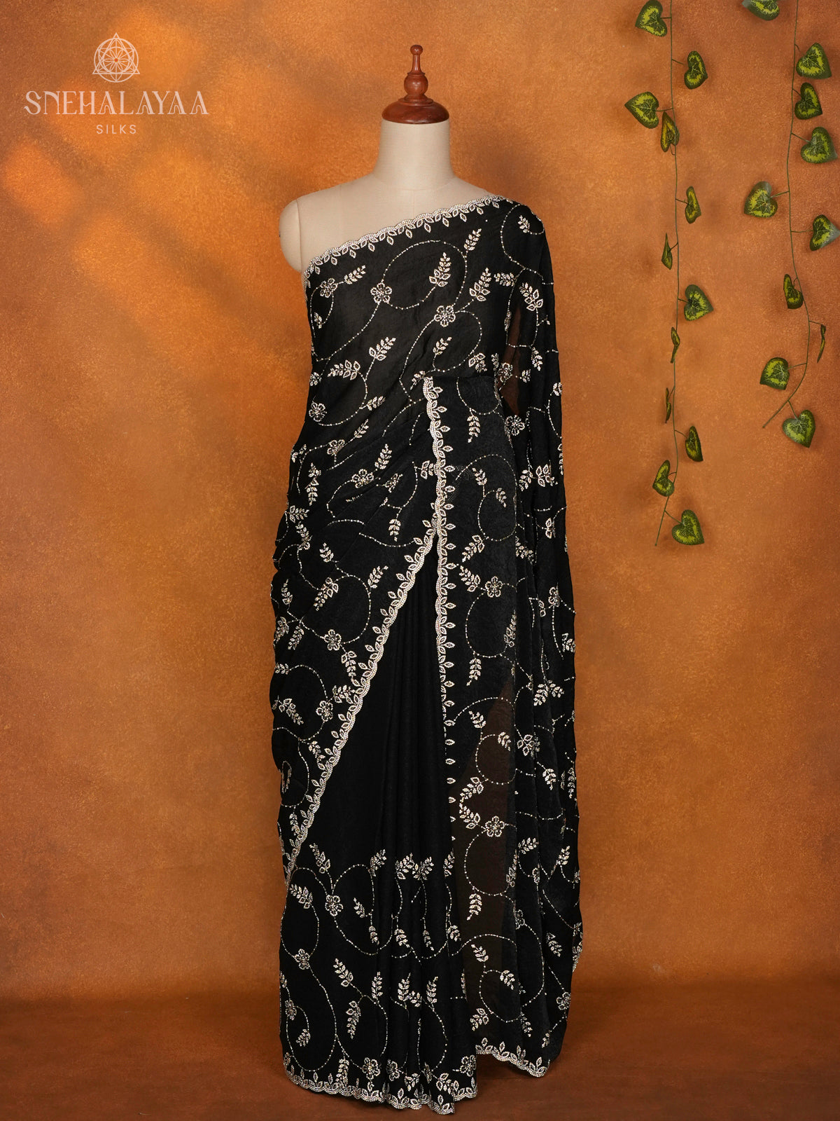 Black Designer Saree
