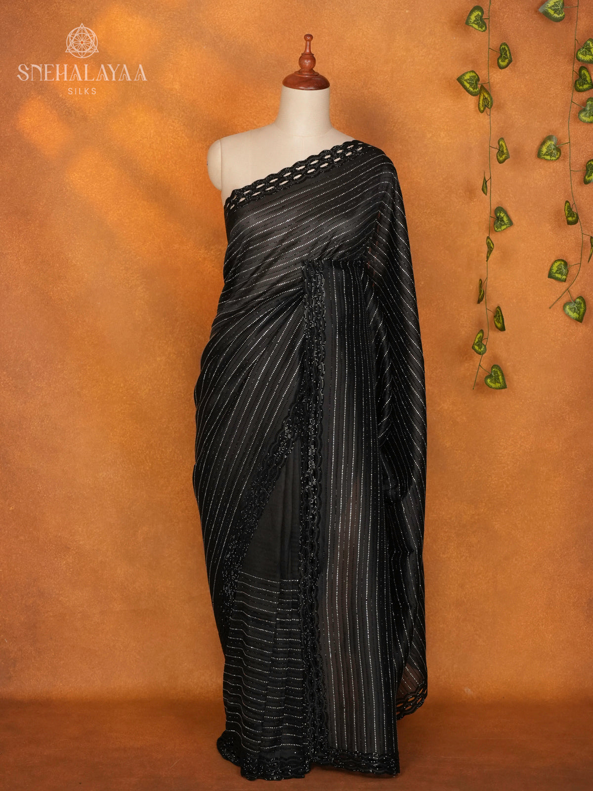 Black Designer Saree