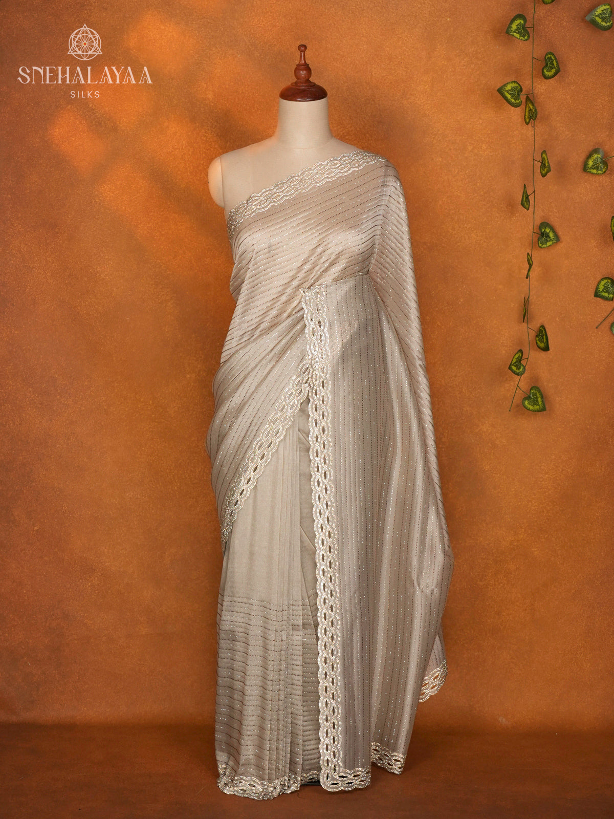 Off White Designer Saree