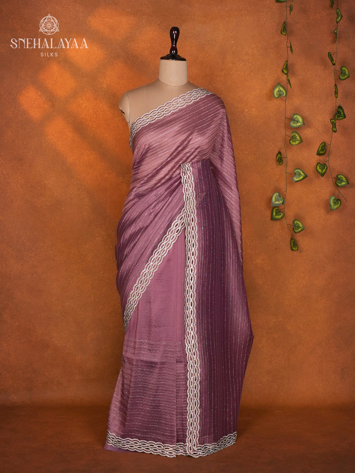 Lavender Designer Saree