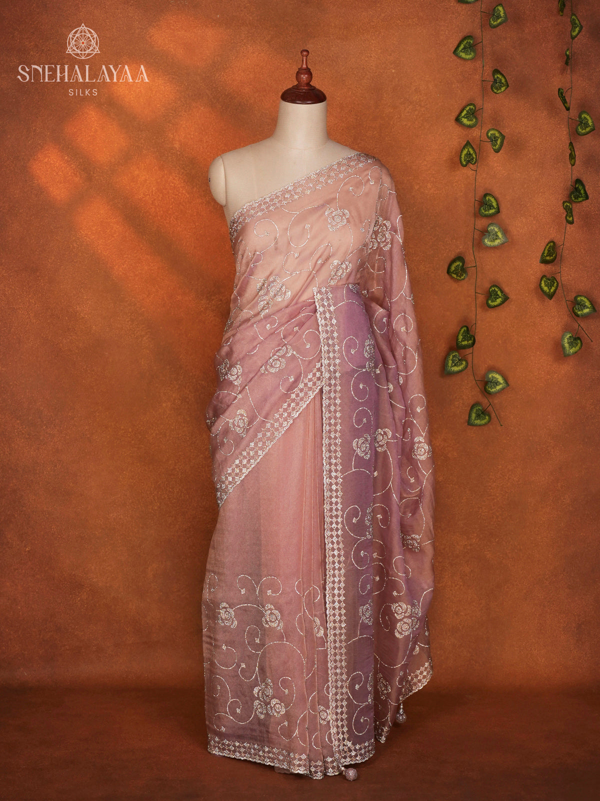 Pink Designer Saree