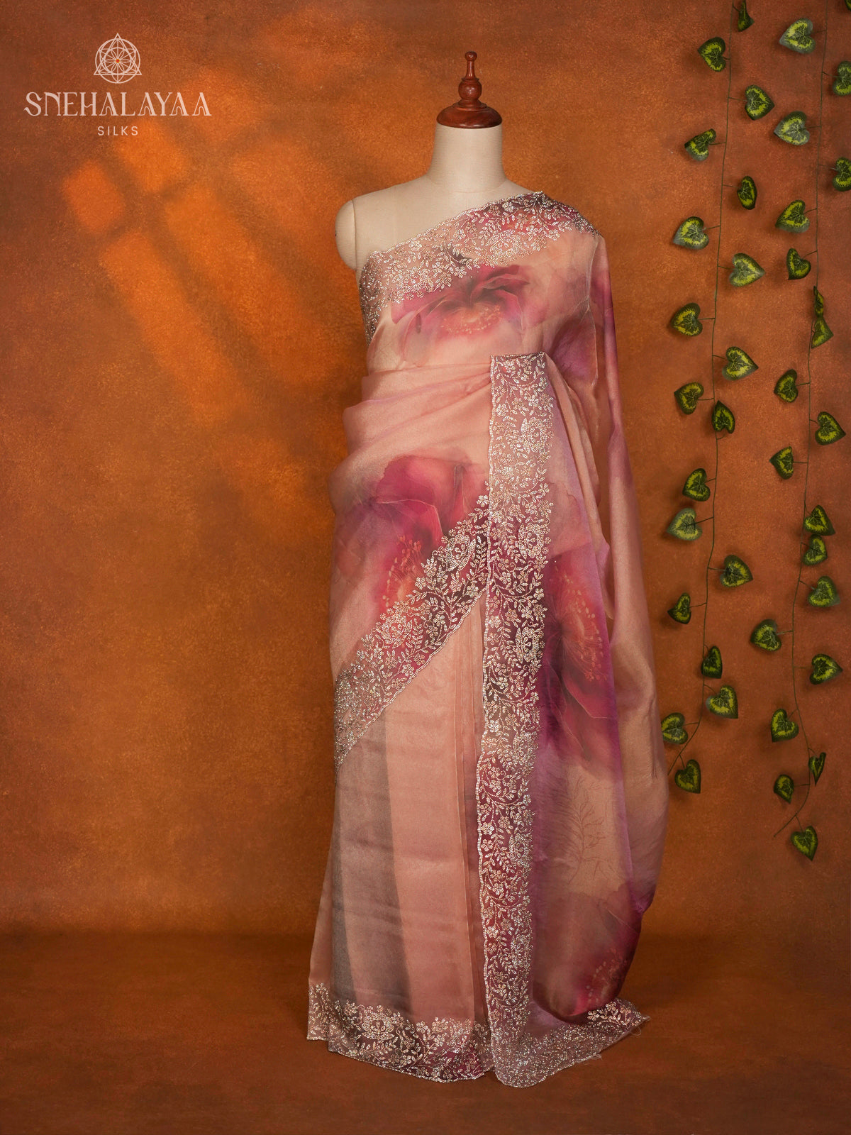 Pink Designer Saree