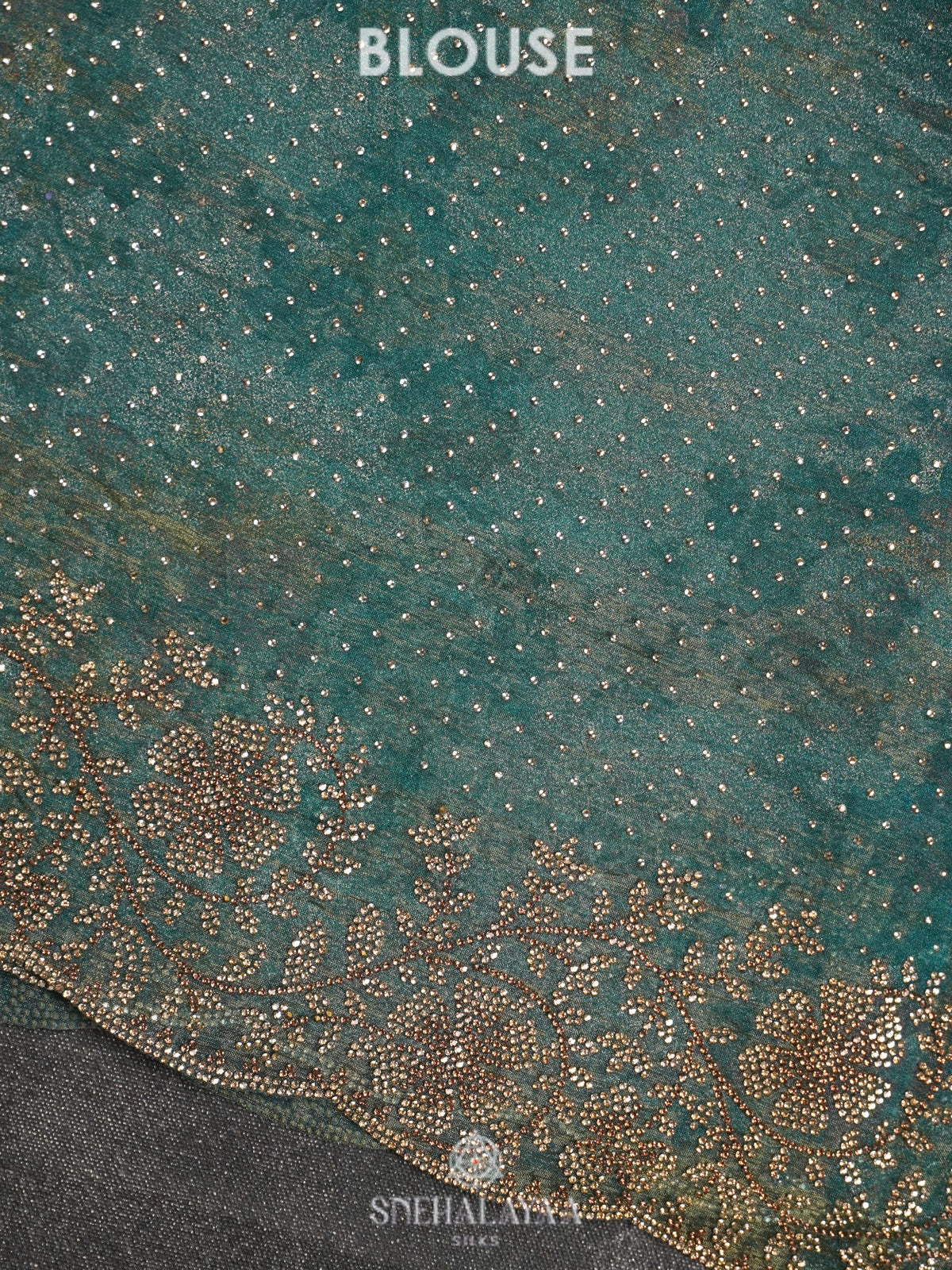 Peacock Blue Designer Saree