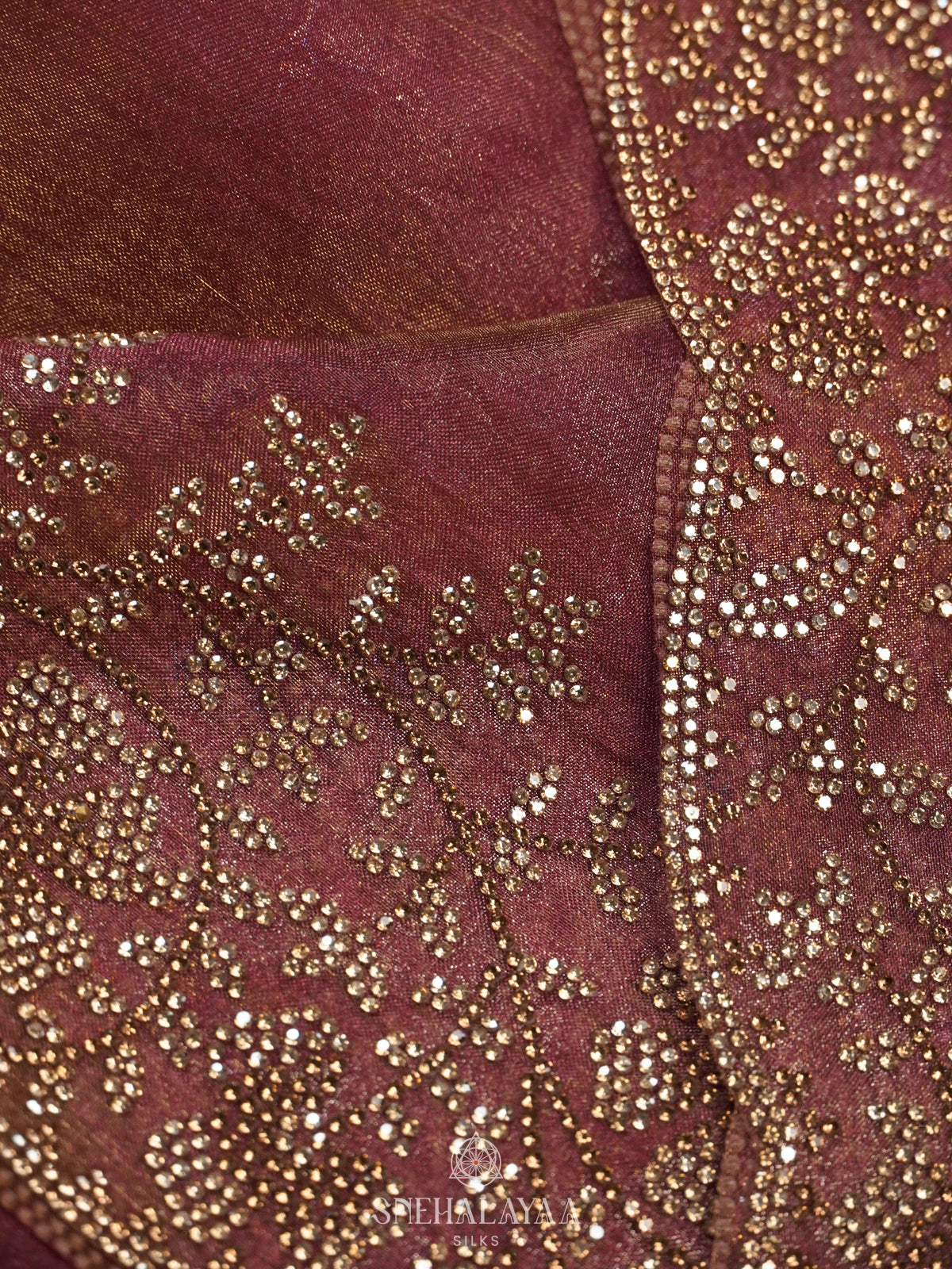 Wine Designer Saree