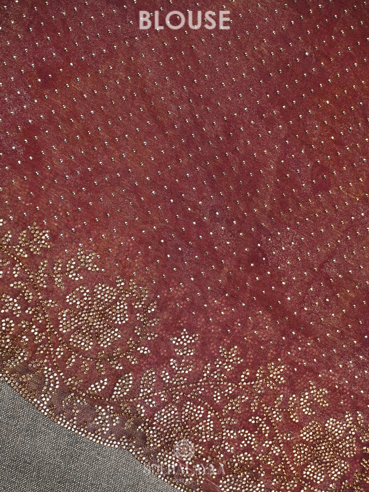 Wine Designer Saree