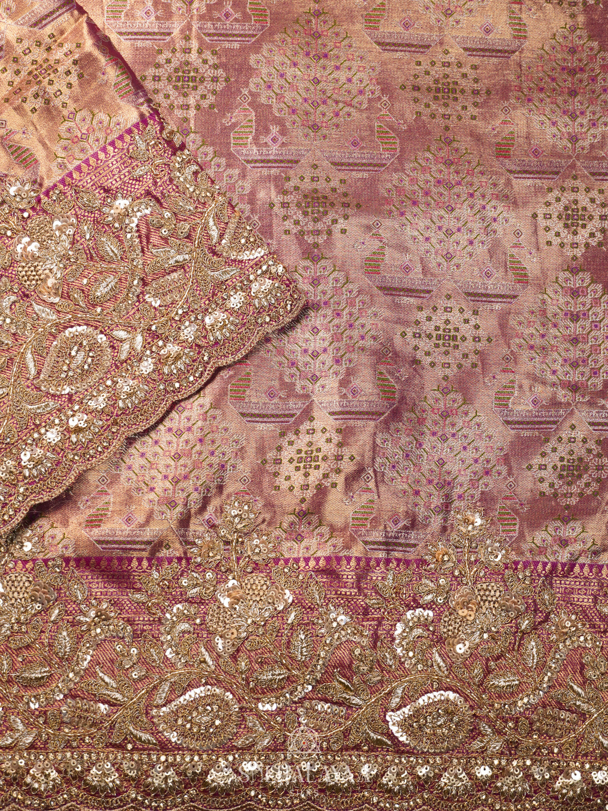 Rose Pink  Designer Saree