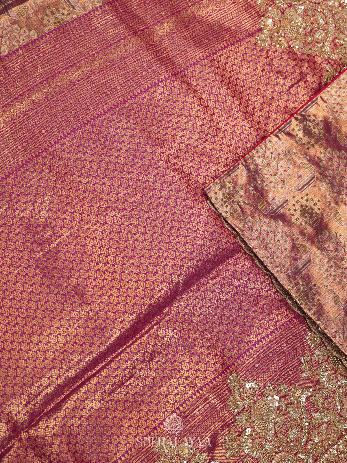 Rose Pink  Designer Saree