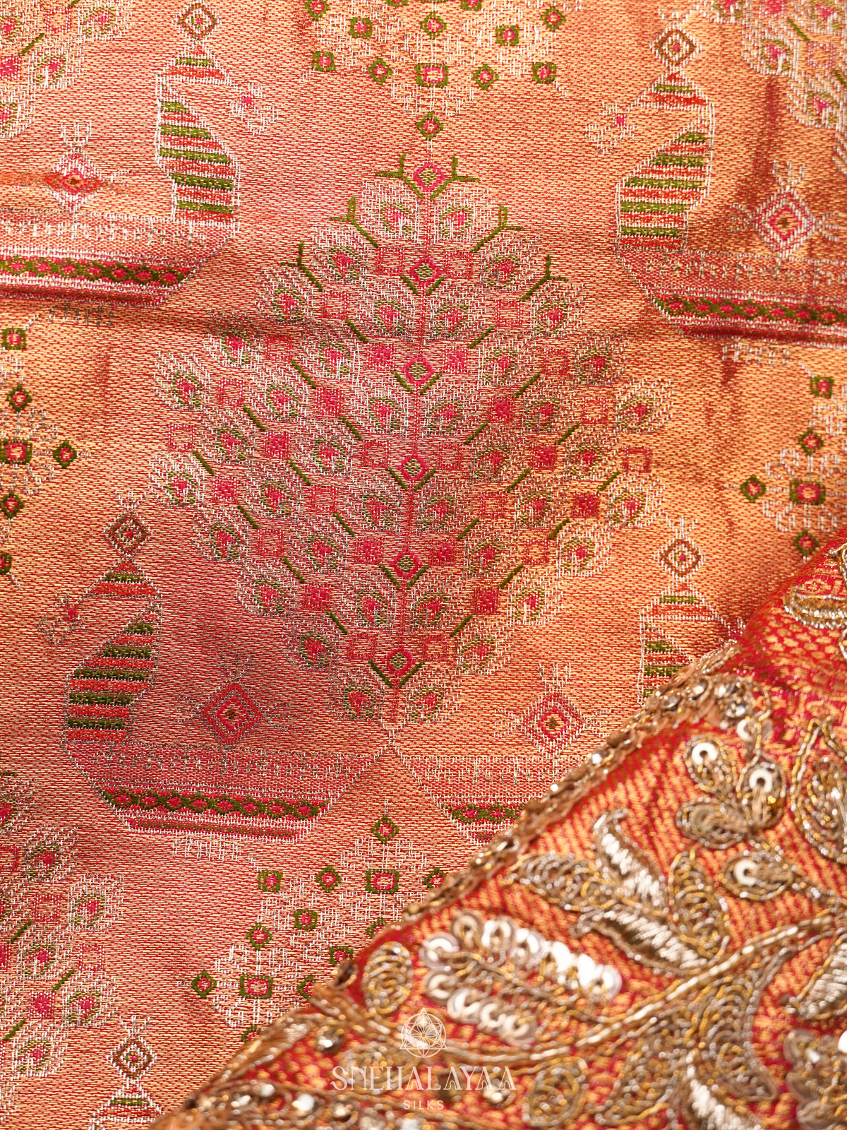 Rose Gold  Designer Saree