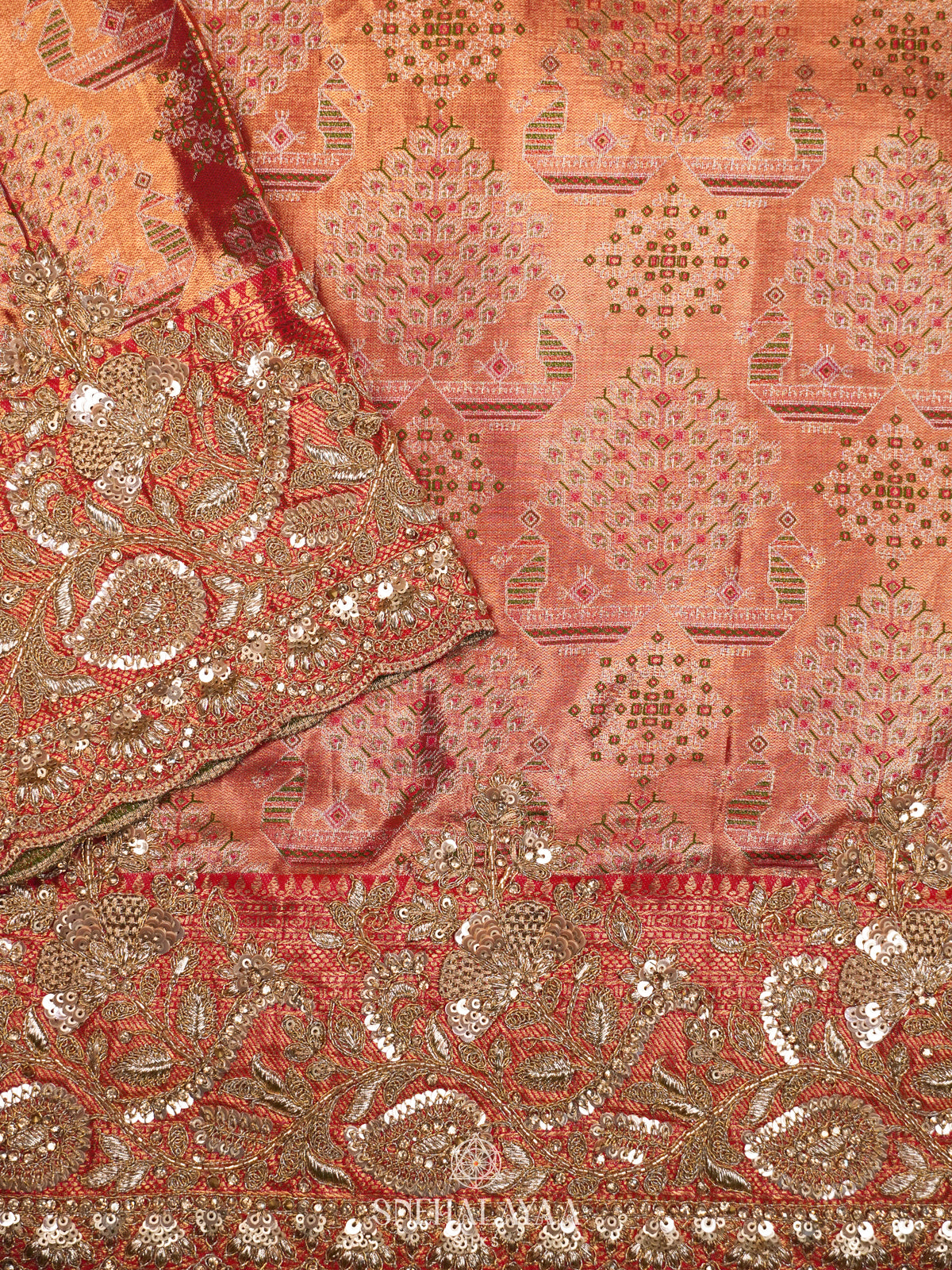 Rose Gold  Designer Saree