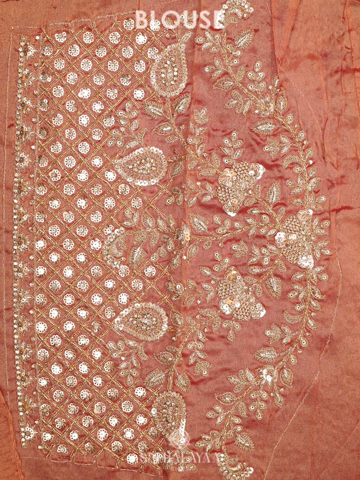 Rose Gold  Designer Saree