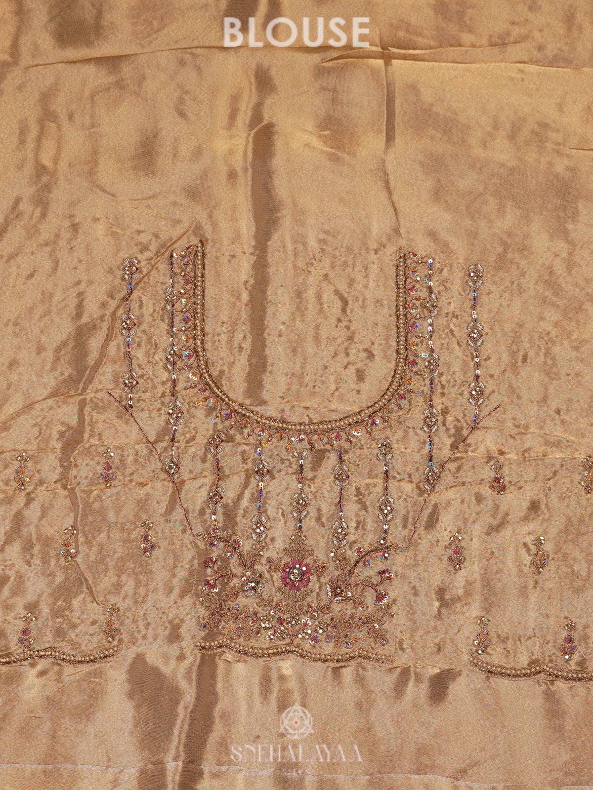 Pale Gold Designer Saree