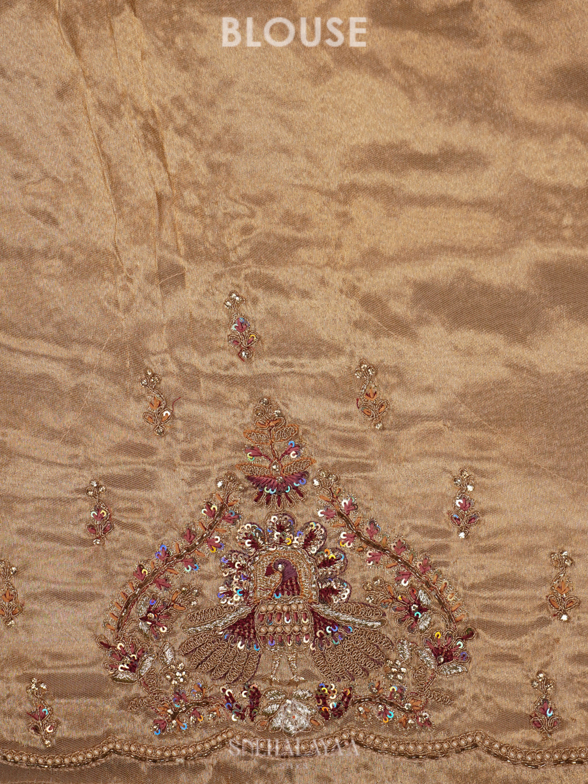 Pale Gold Designer Saree