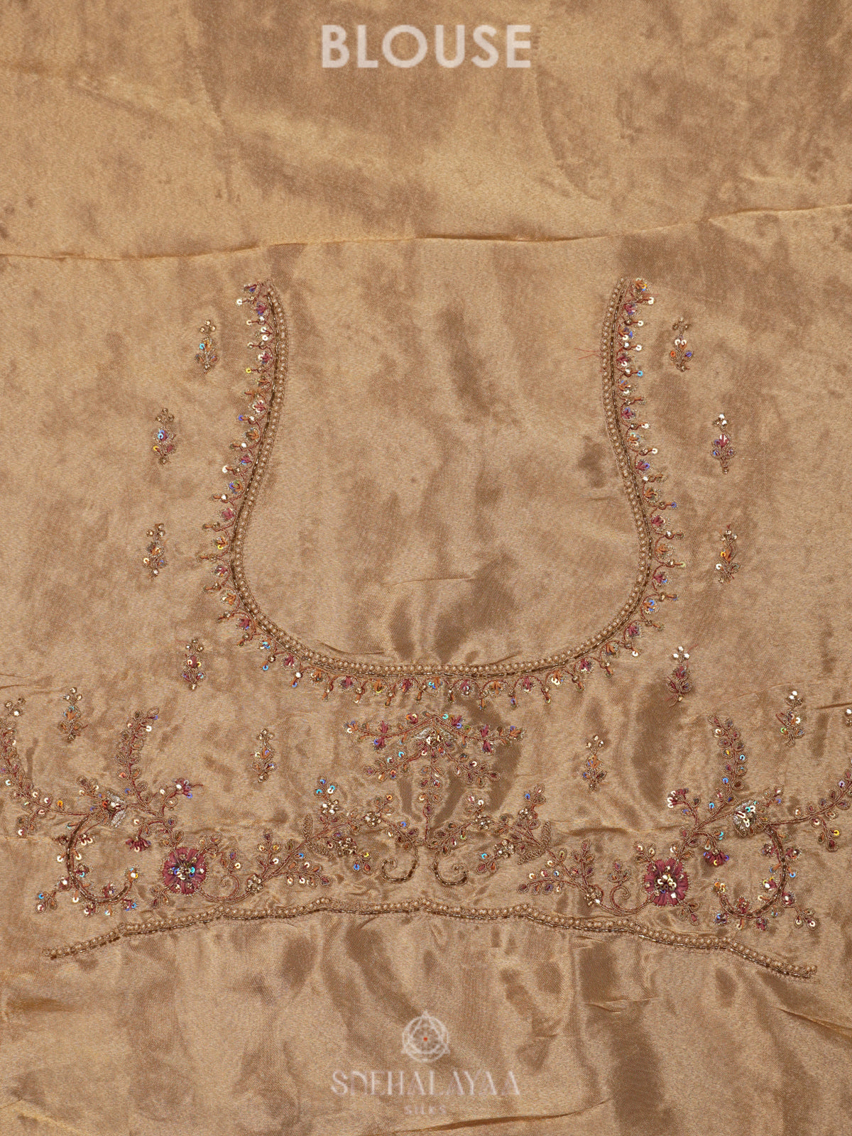 Pale Gold Designer Saree
