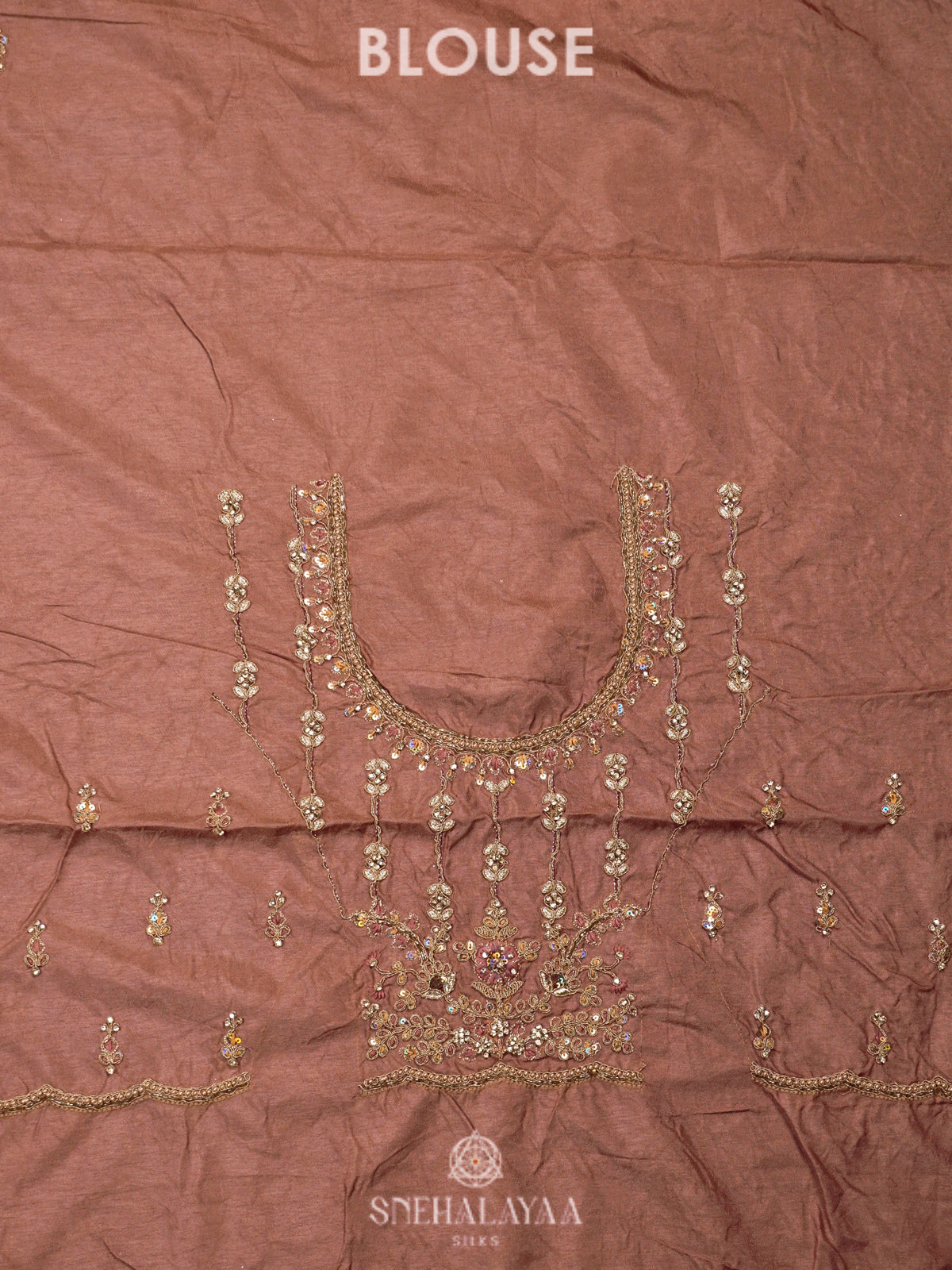Antique Gold Designer Saree