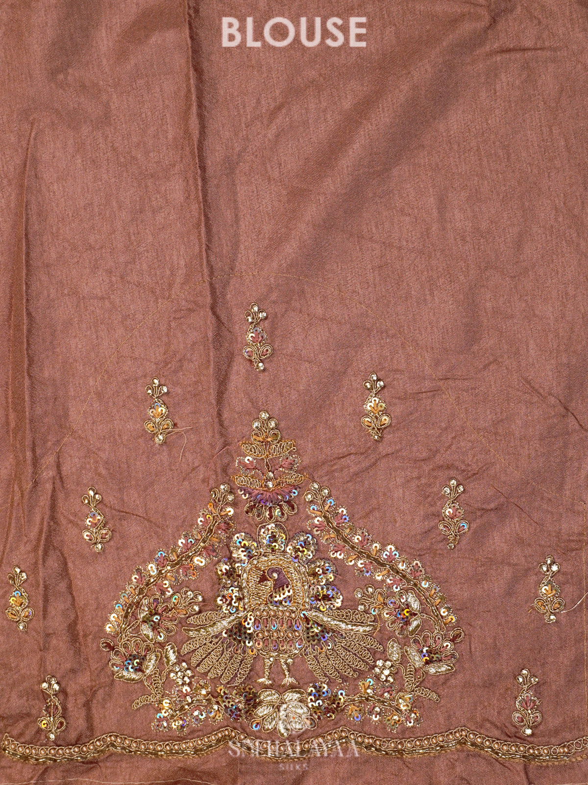 Antique Gold Designer Saree