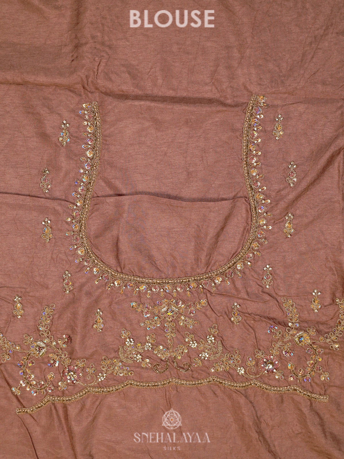 Antique Gold Designer Saree