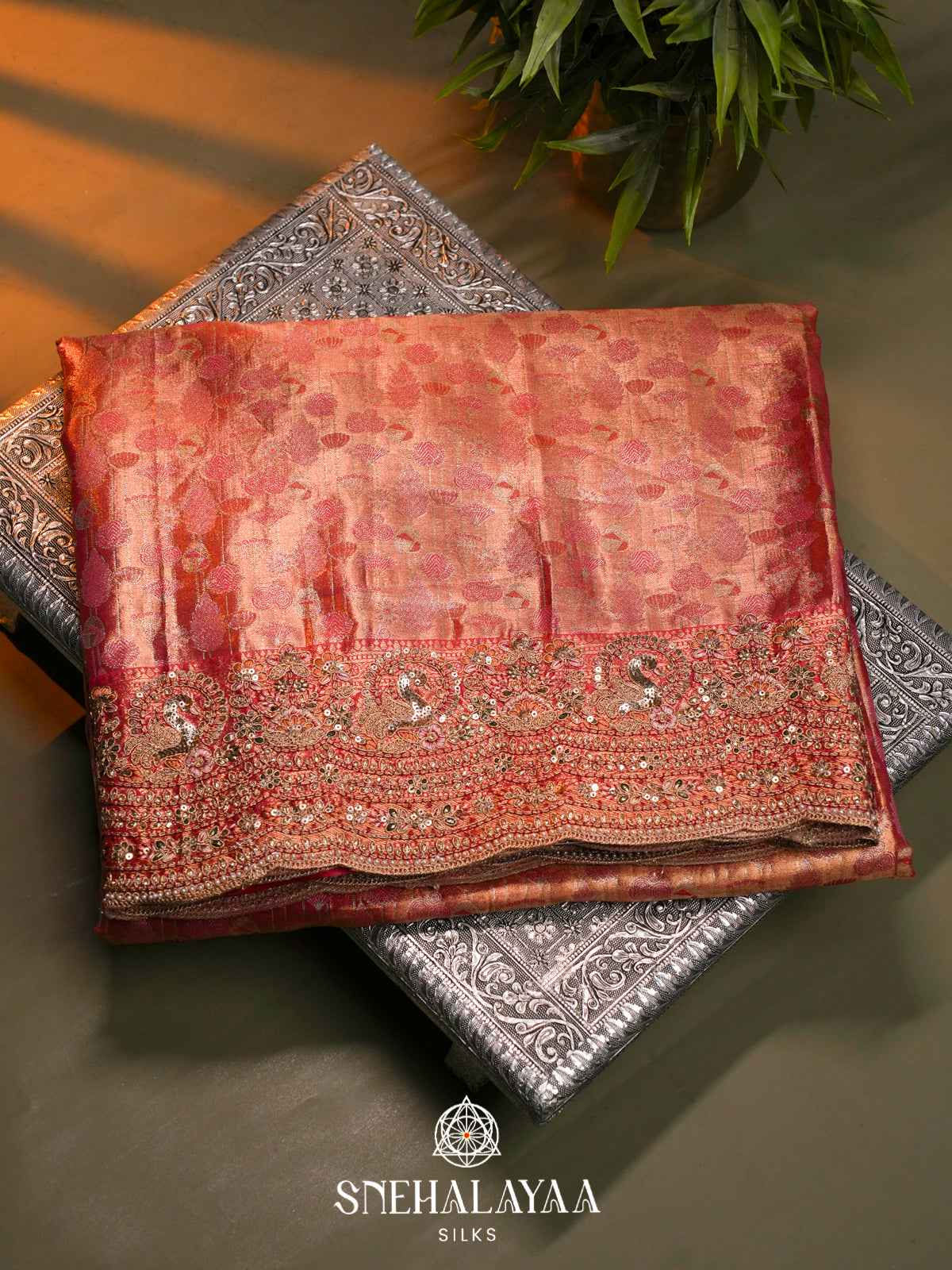 Crimson Red  Designer Saree