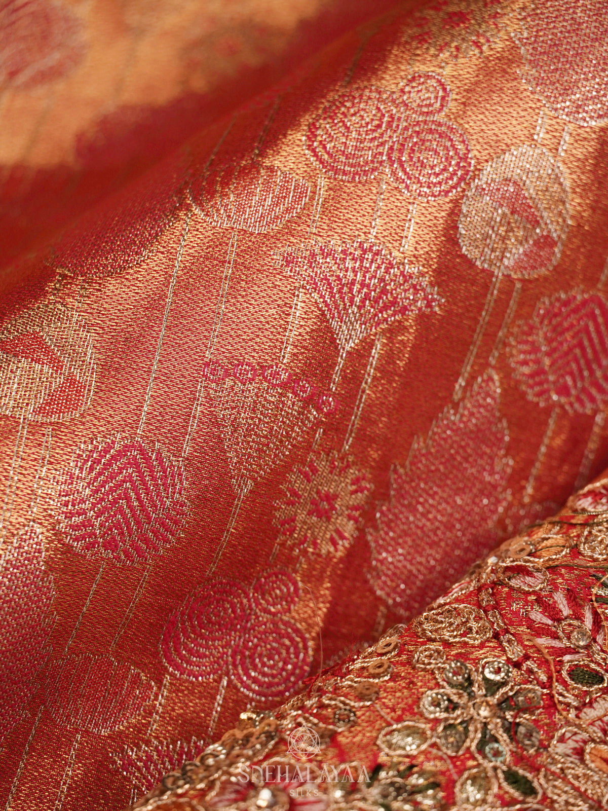 Crimson Red  Designer Saree