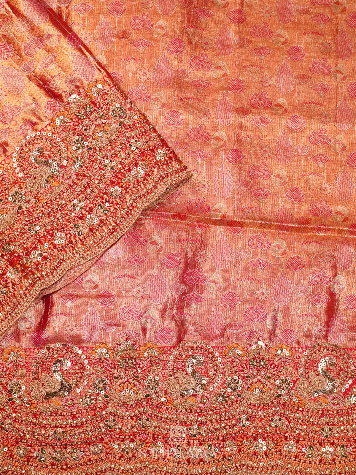 Crimson Red  Designer Saree