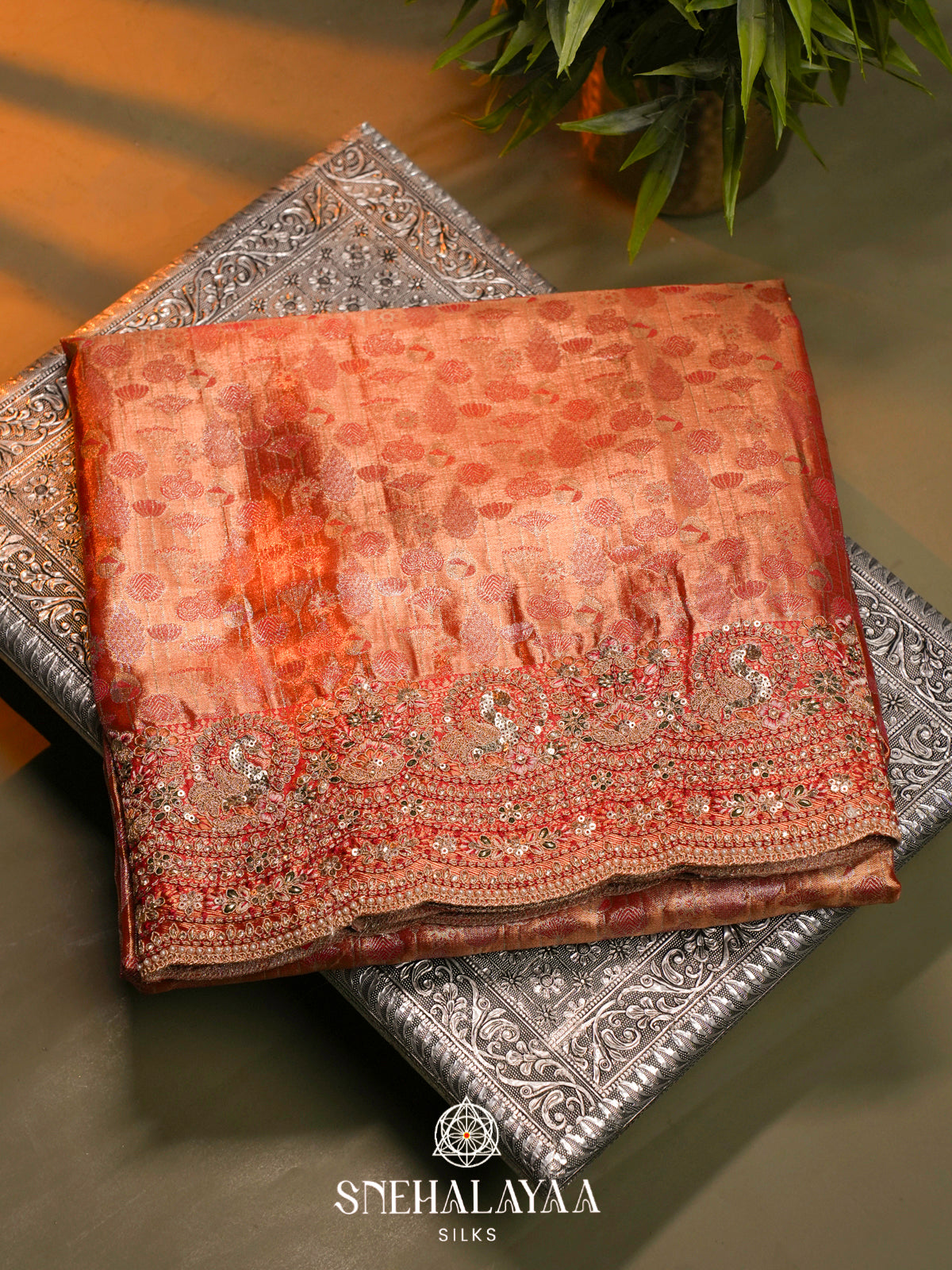 Crimson Red  Designer Saree