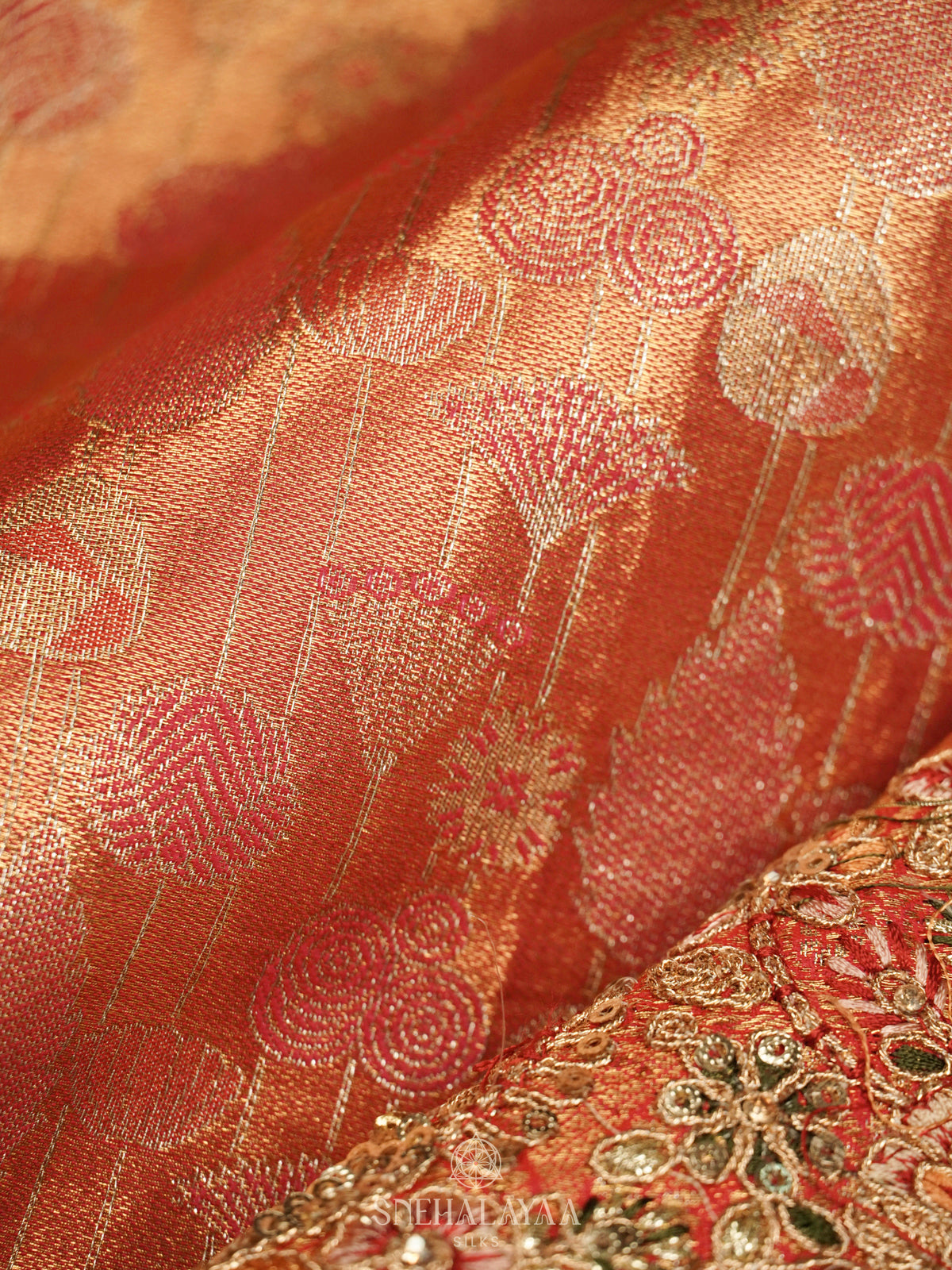 Crimson Red  Designer Saree