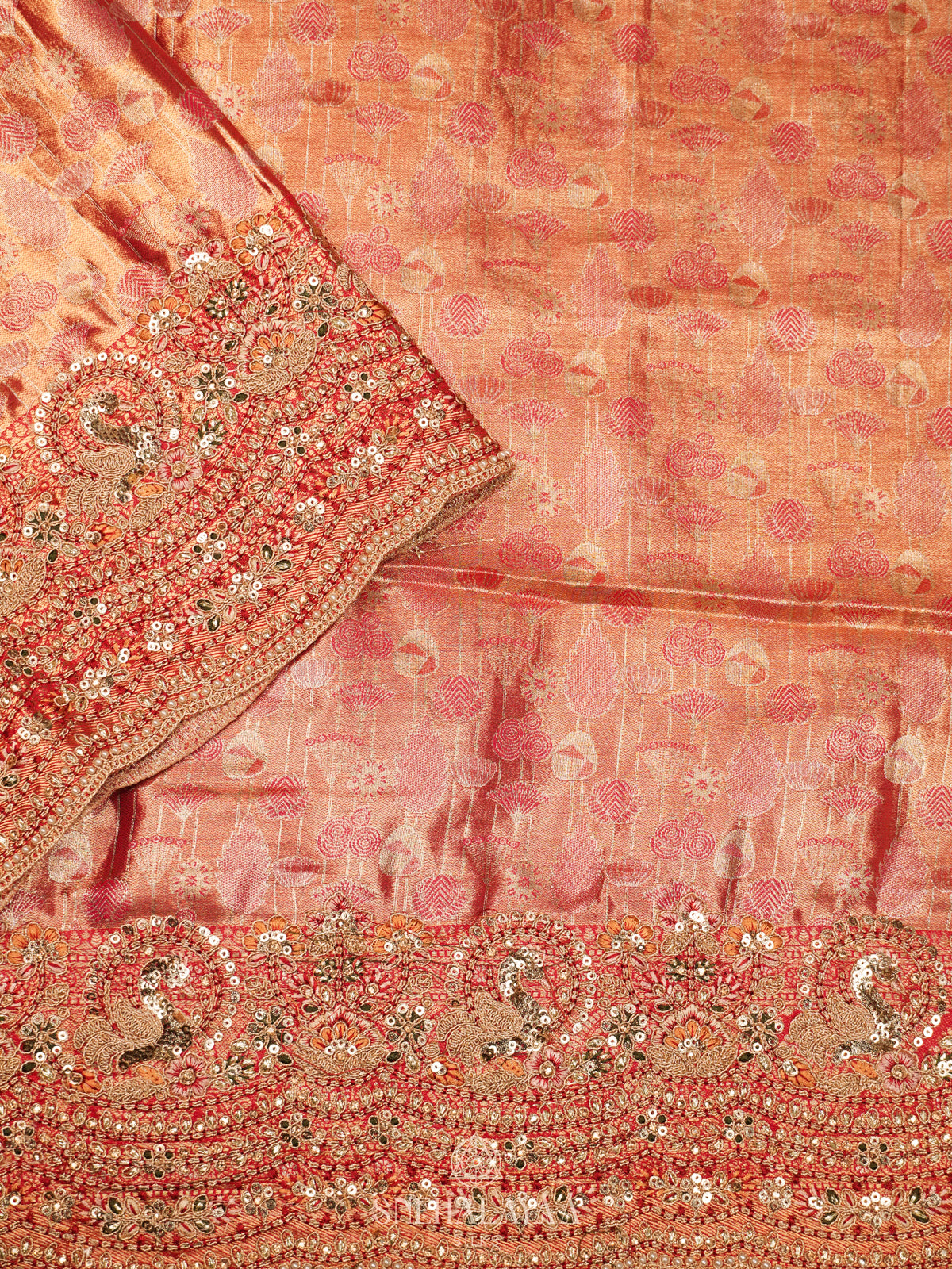 Crimson Red  Designer Saree