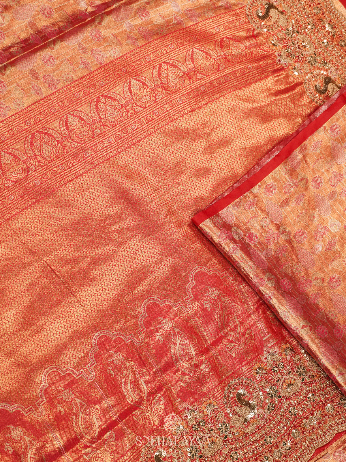 Crimson Red  Designer Saree