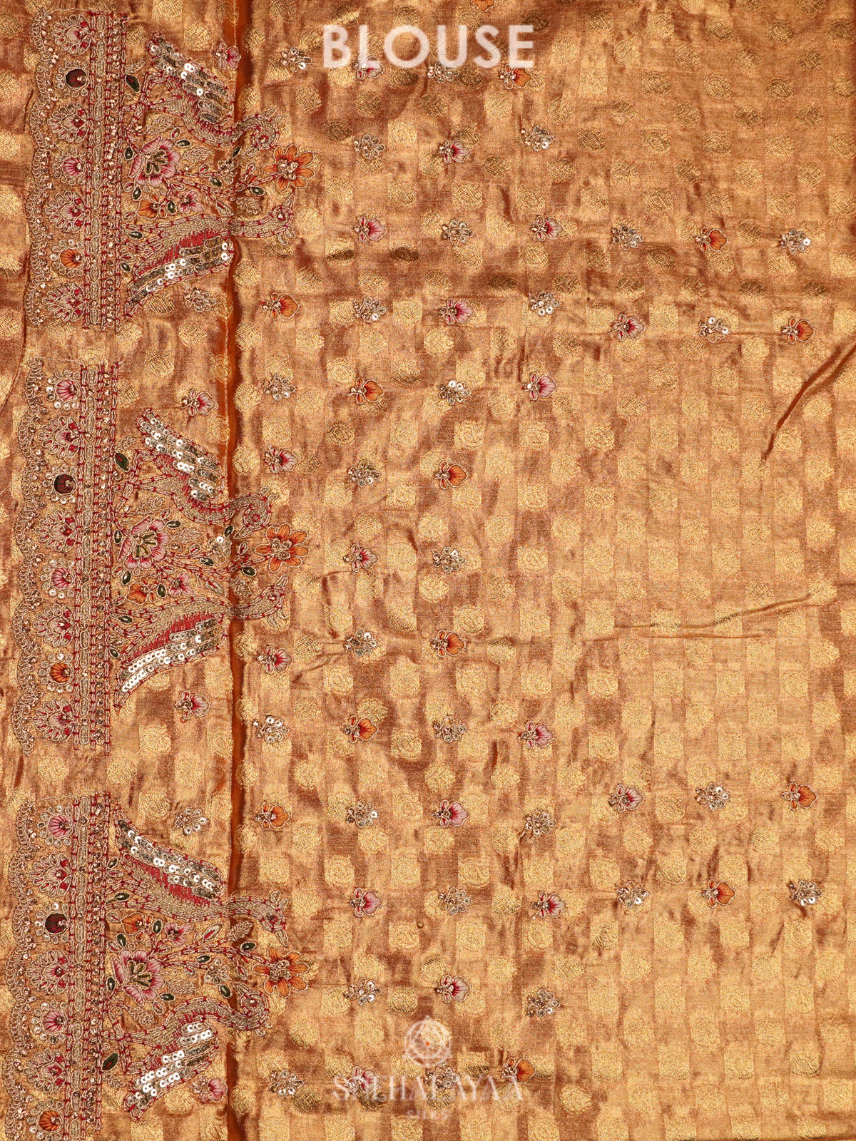 Rust Orange  Designer Saree