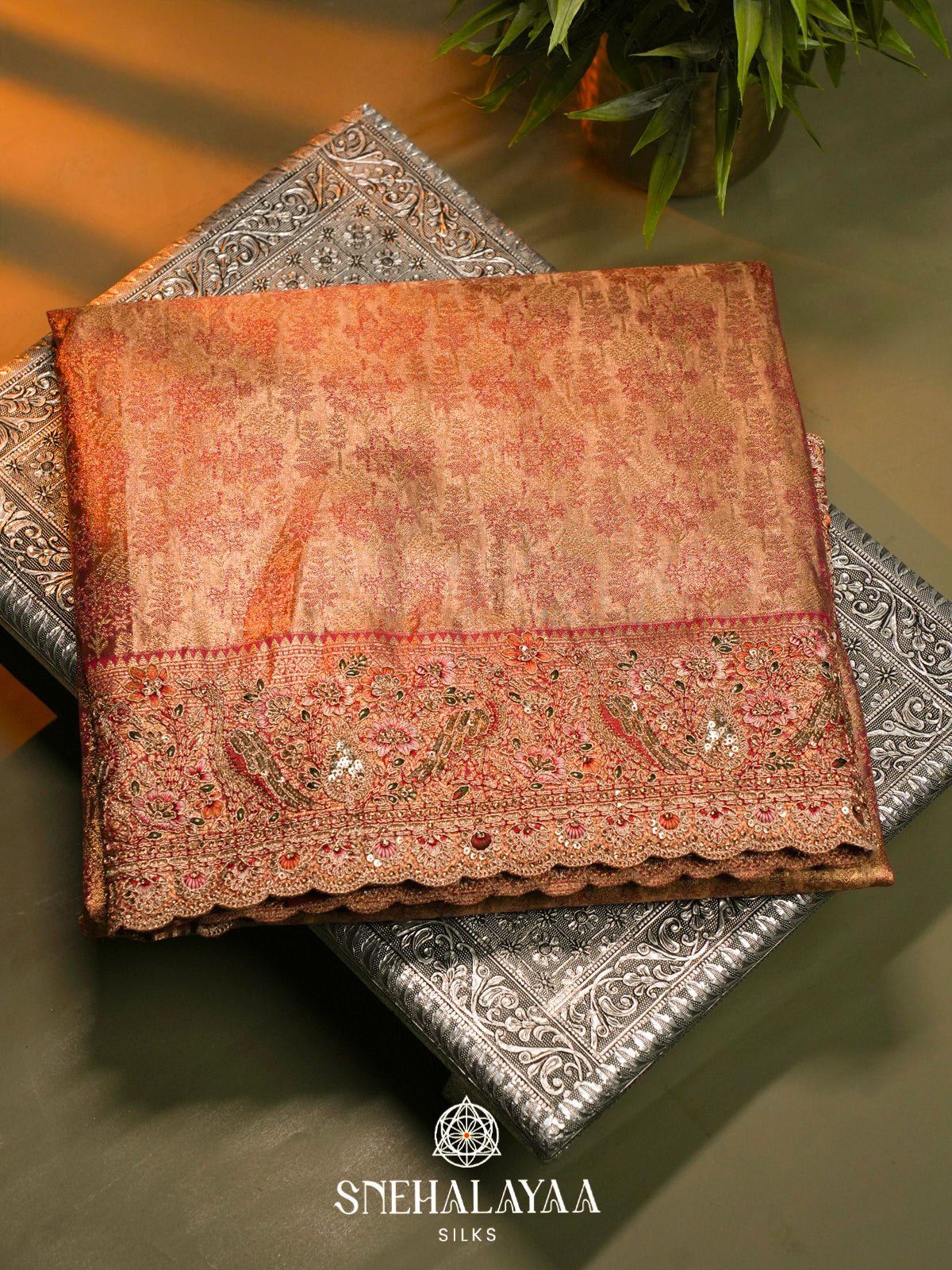 Crimson Red  Designer Saree