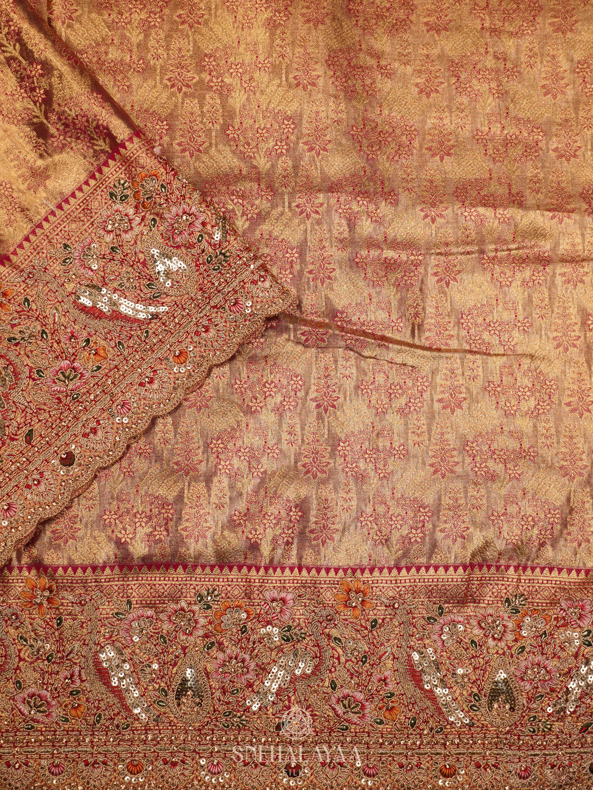 Crimson Red  Designer Saree