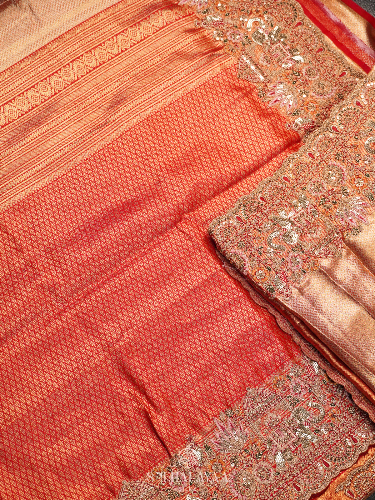Rose Gold  Designer Saree