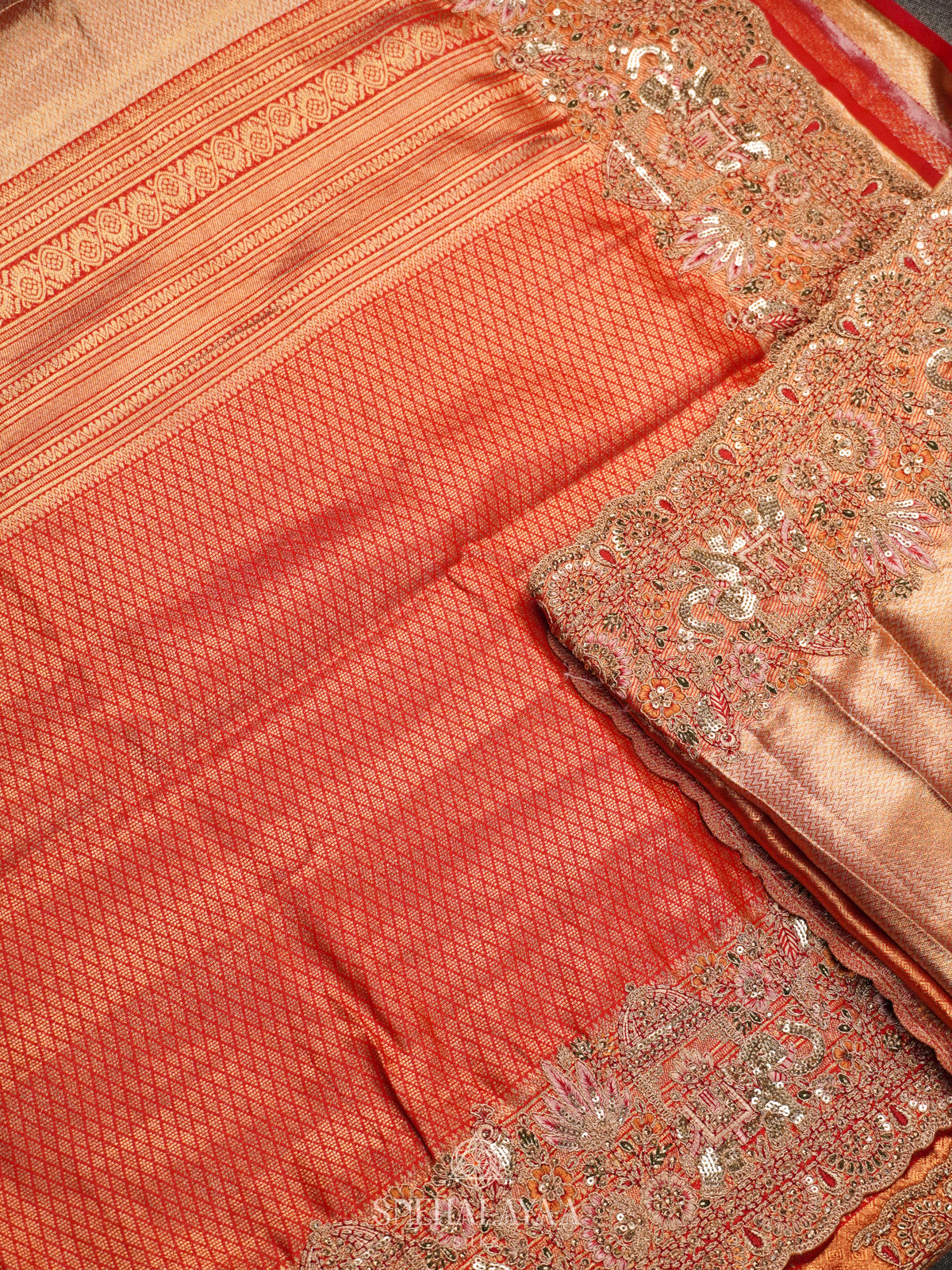 Rose Gold  Designer Saree