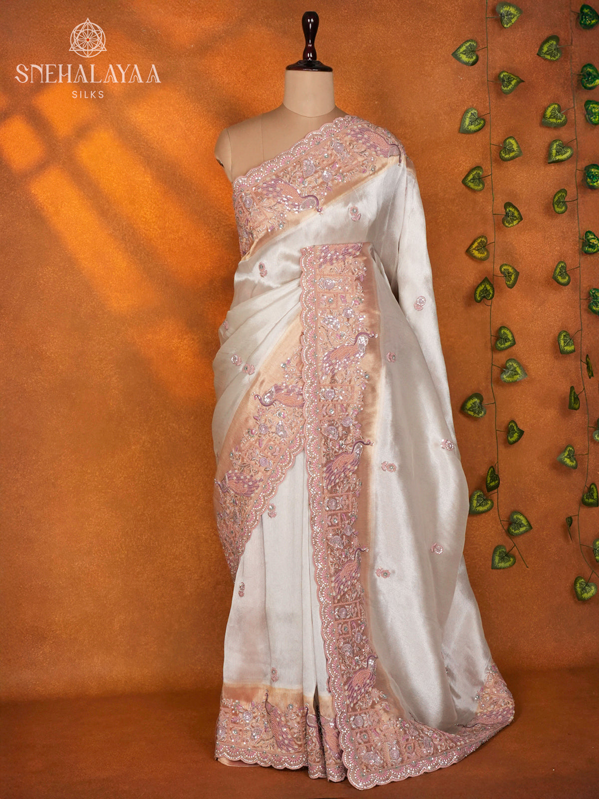 Off White Designer Saree