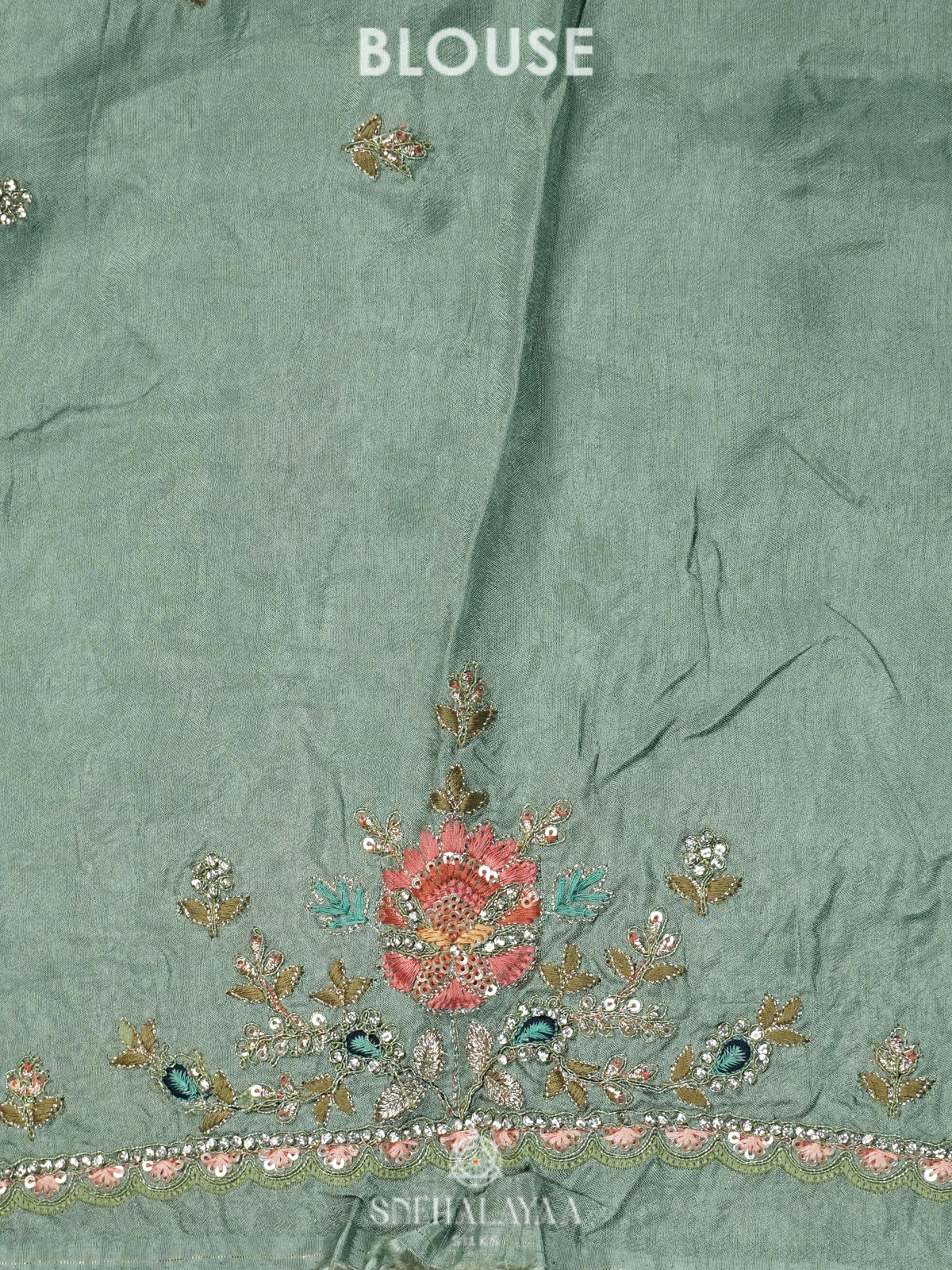 Teal Blue Designer Saree