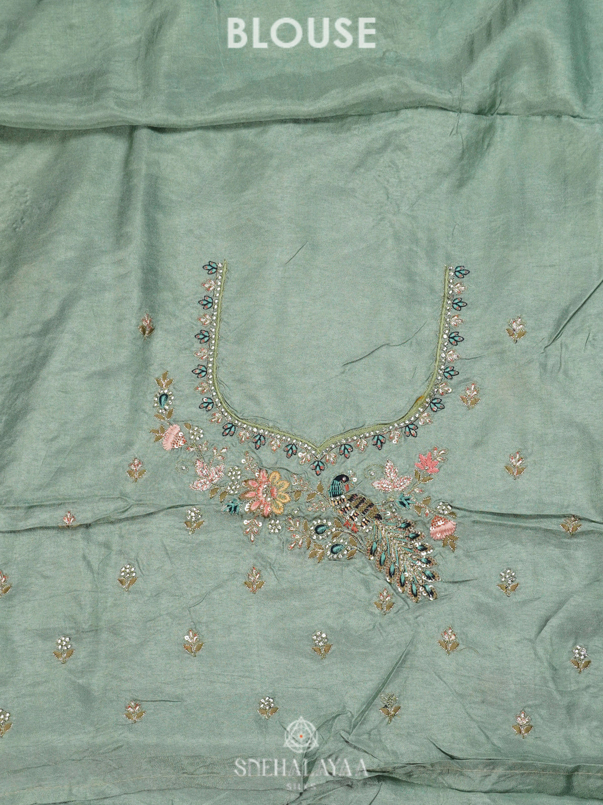 Teal Blue Designer Saree