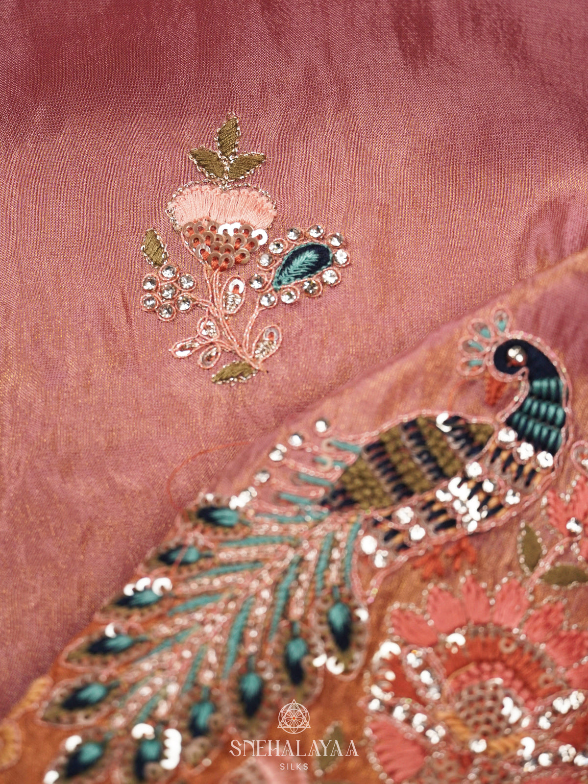 Pink Designer Saree