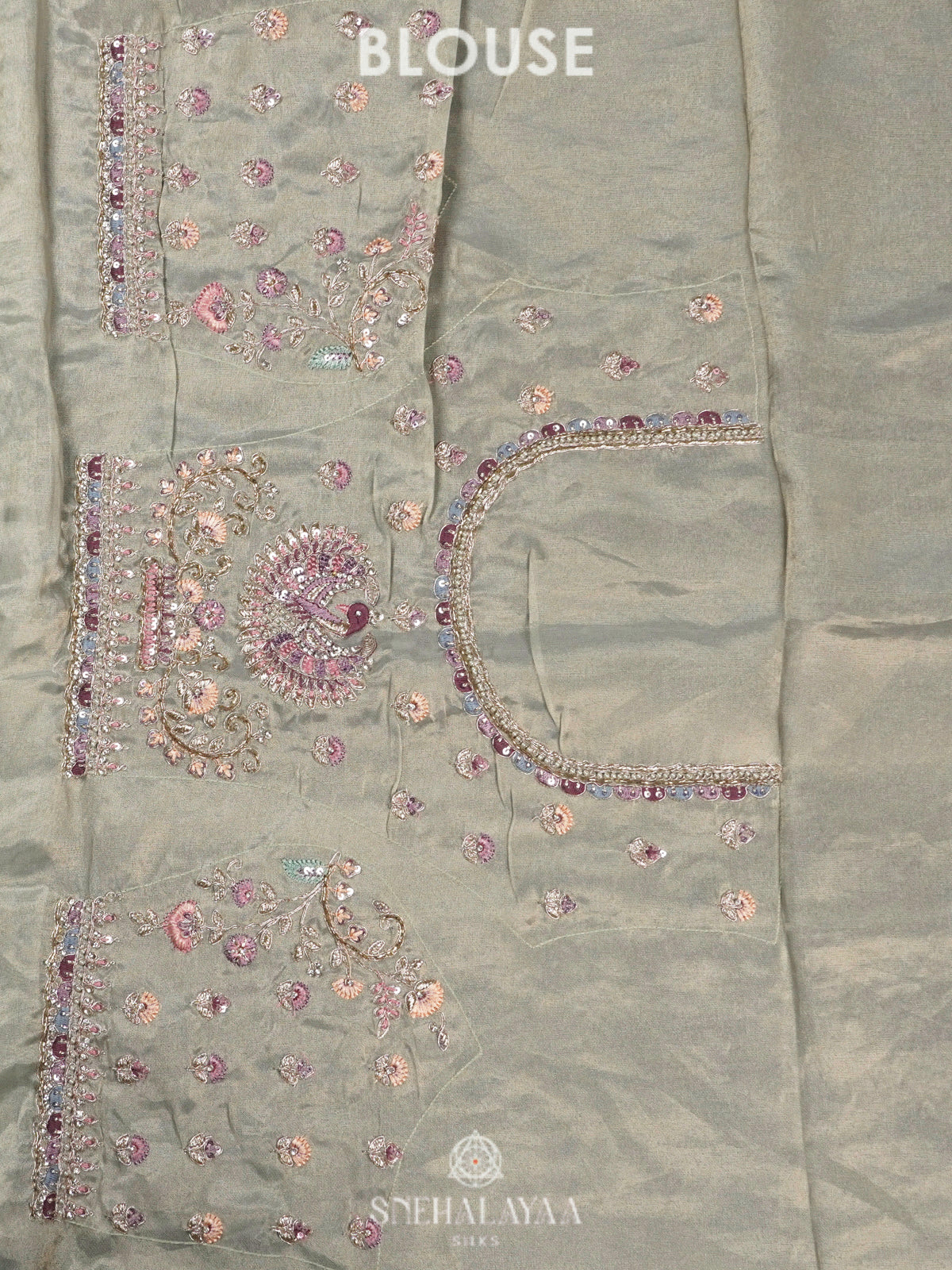Pale Blue Designer Saree