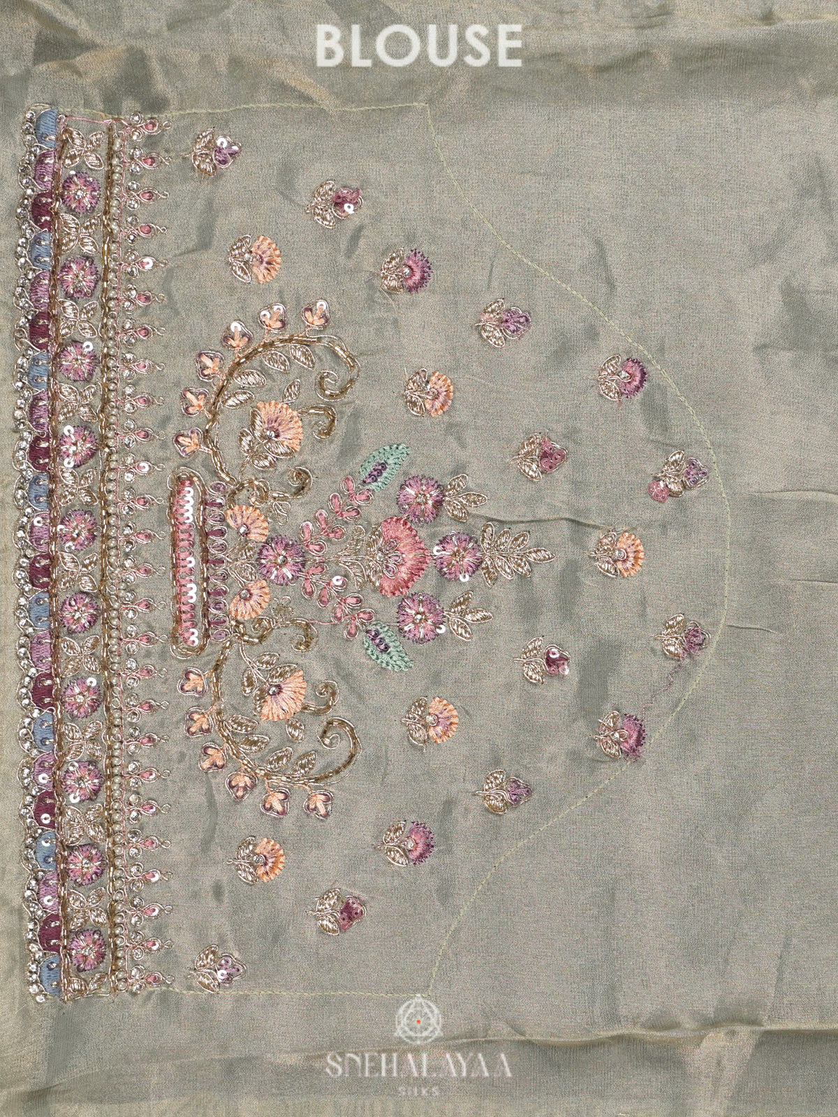 Pale Blue Designer Saree